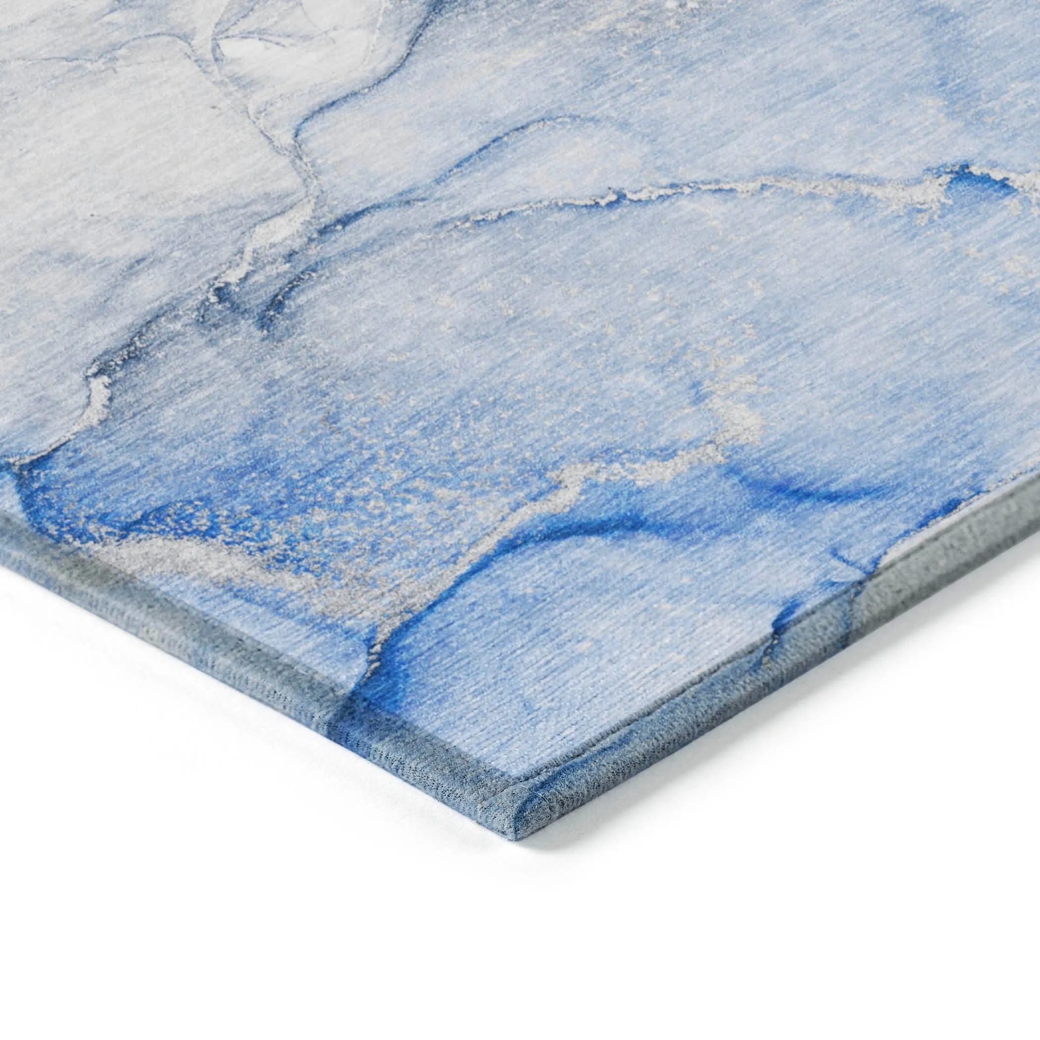 Machine Washable Indoor/ Outdoor Marble Chantille Rug