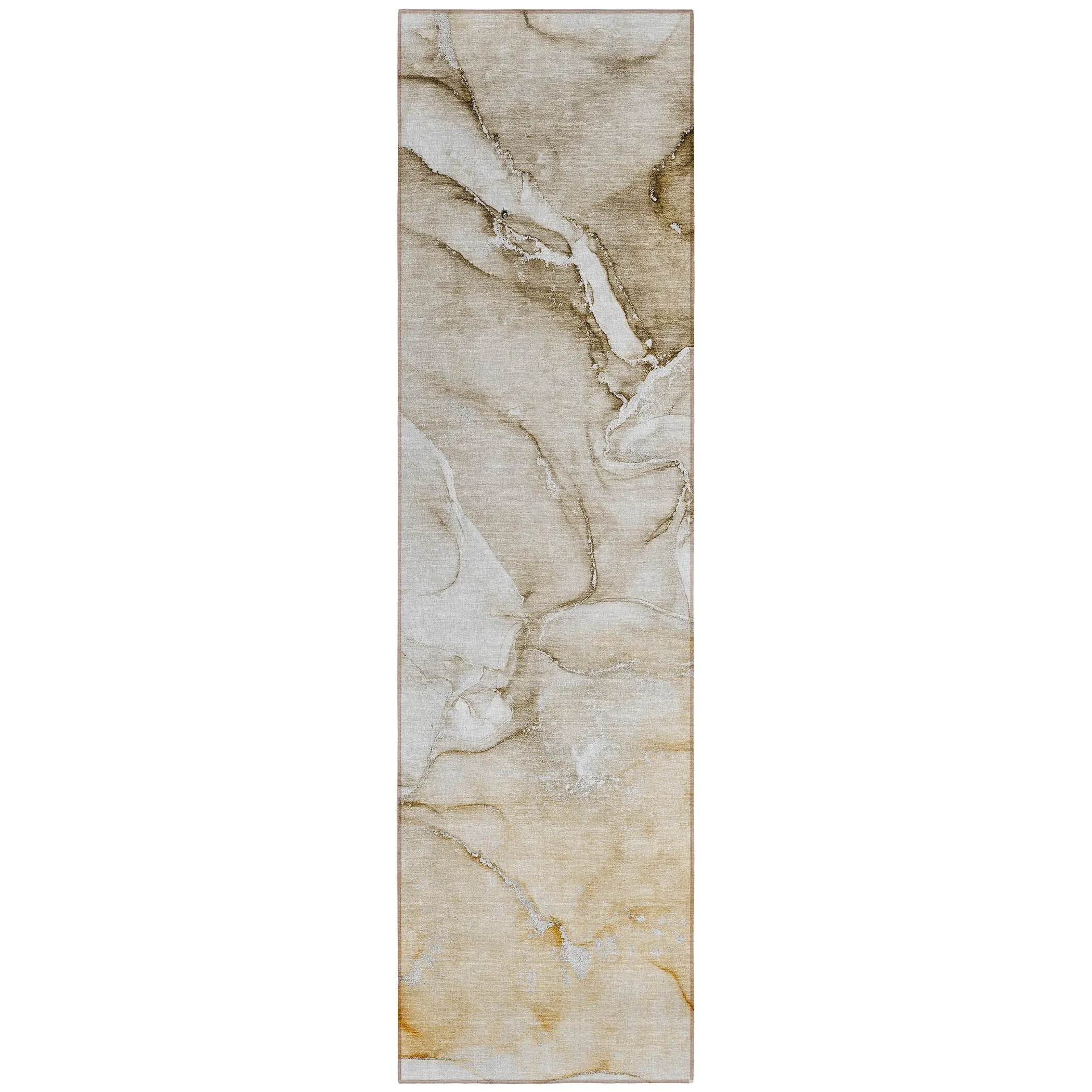 Machine Washable Indoor/ Outdoor Marble Chantille Rug