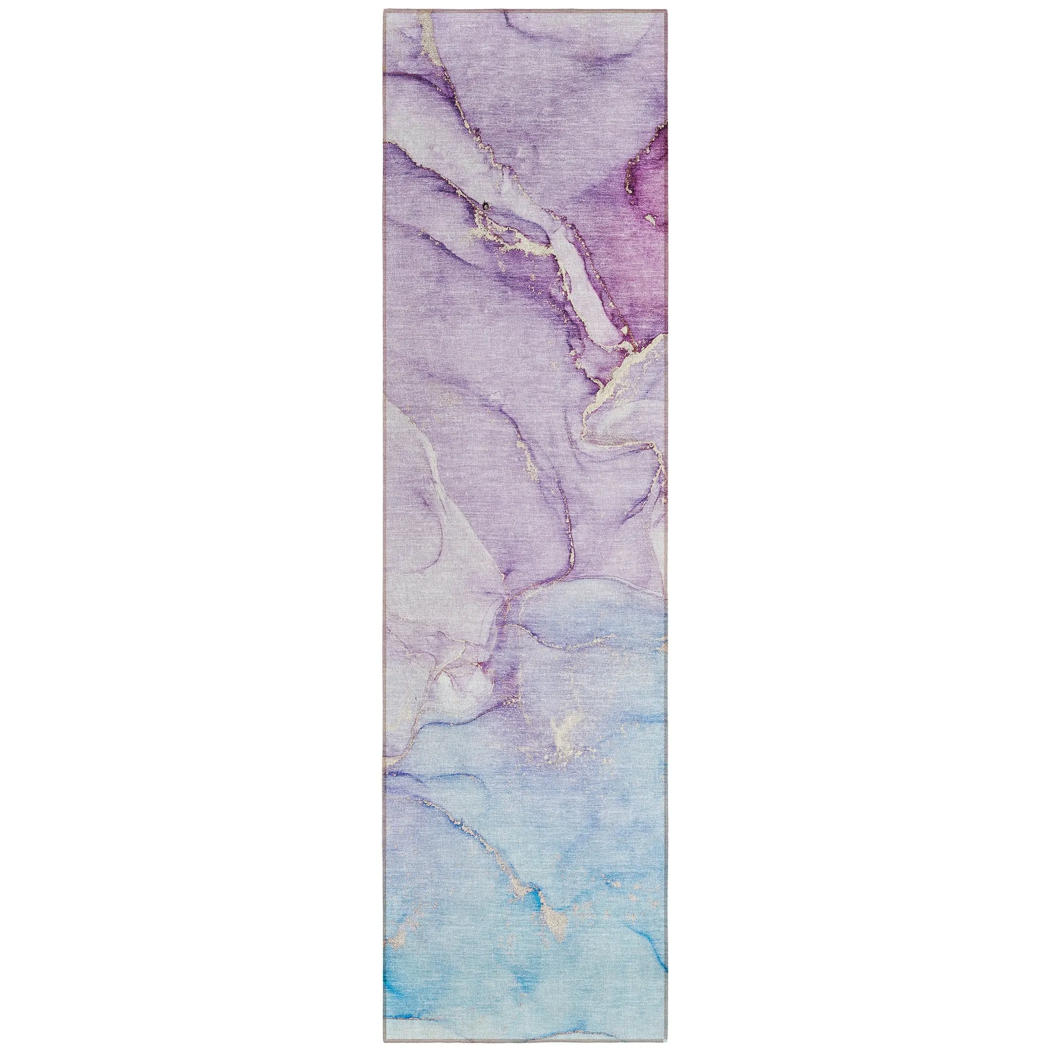 Machine Washable Indoor/ Outdoor Marble Chantille Rug