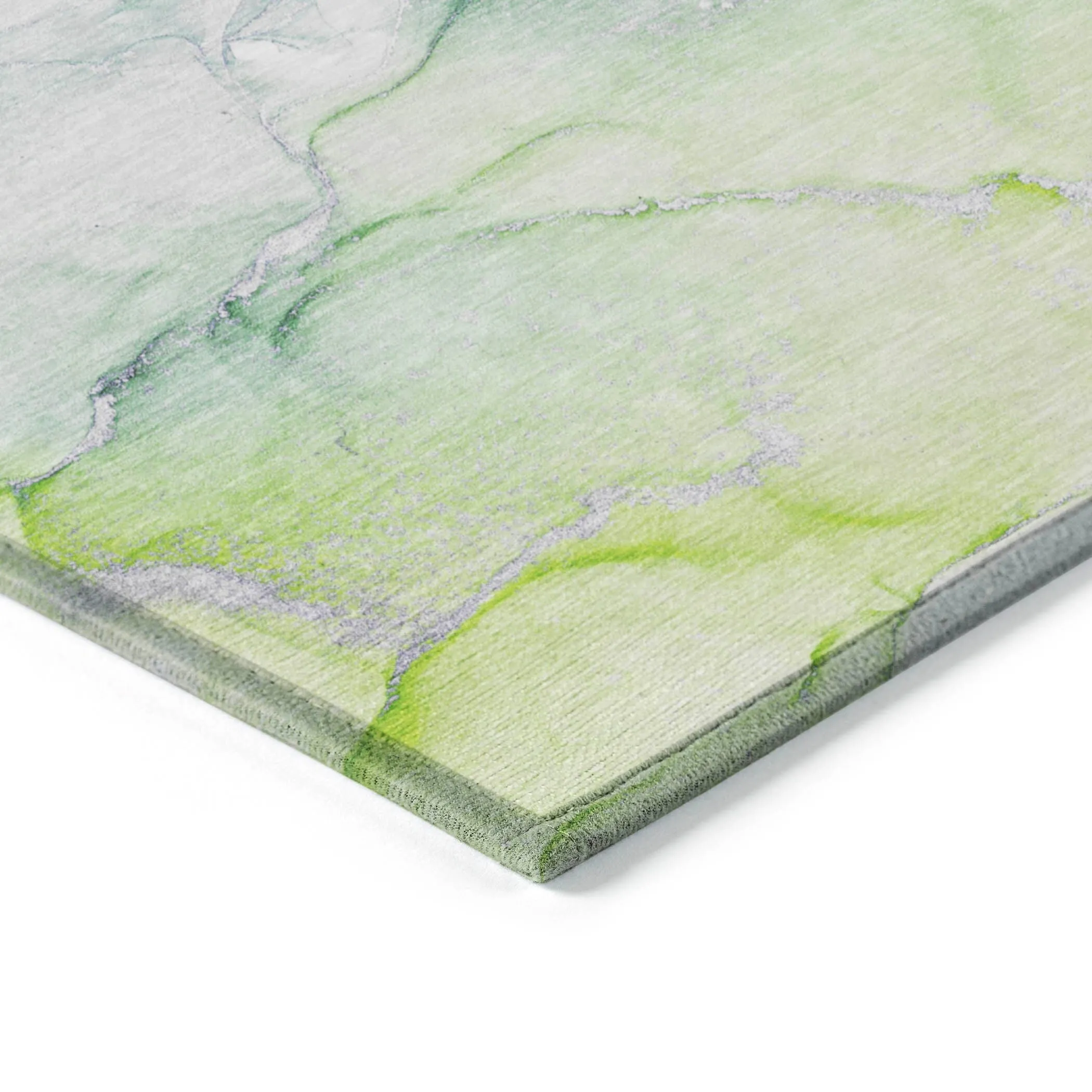Machine Washable Indoor/ Outdoor Marble Chantille Rug