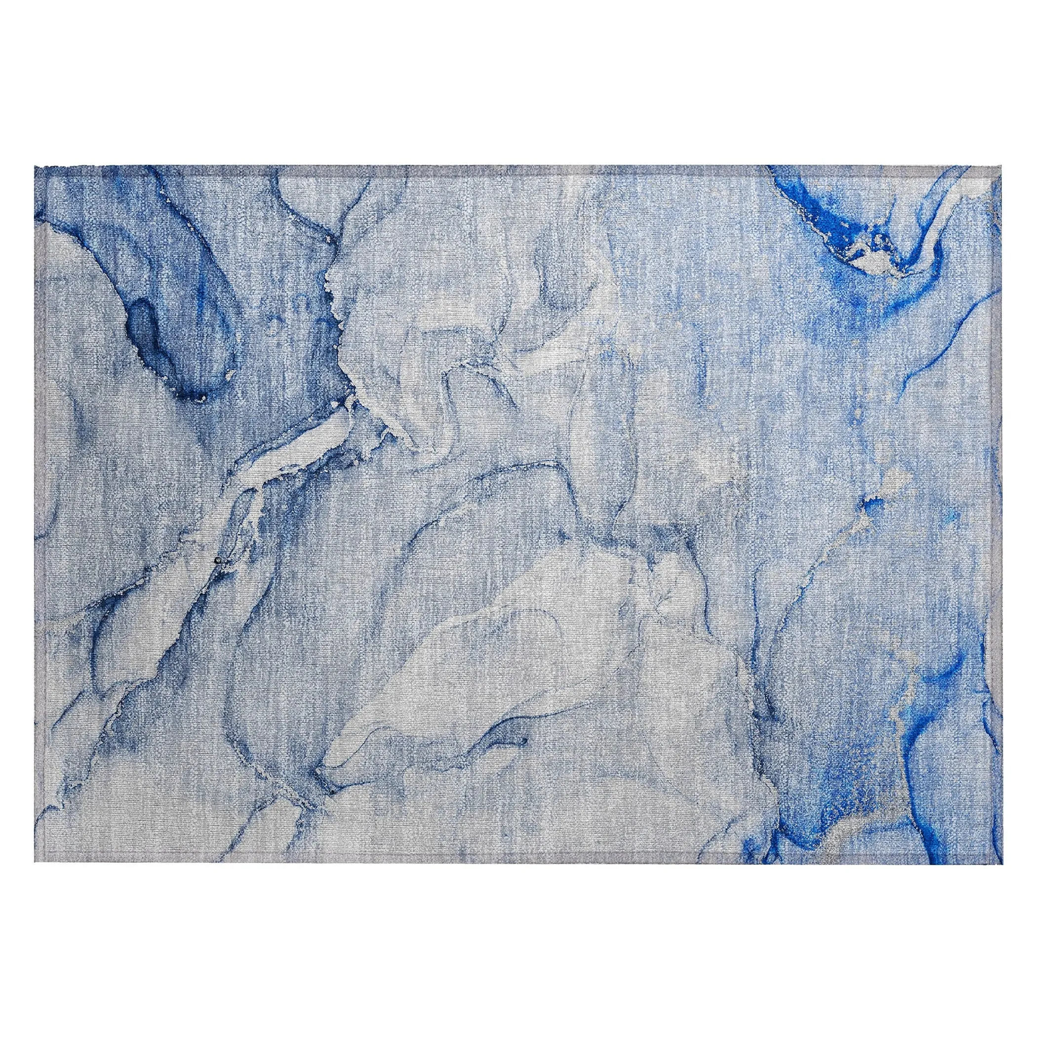 Machine Washable Indoor/ Outdoor Marble Chantille Rug