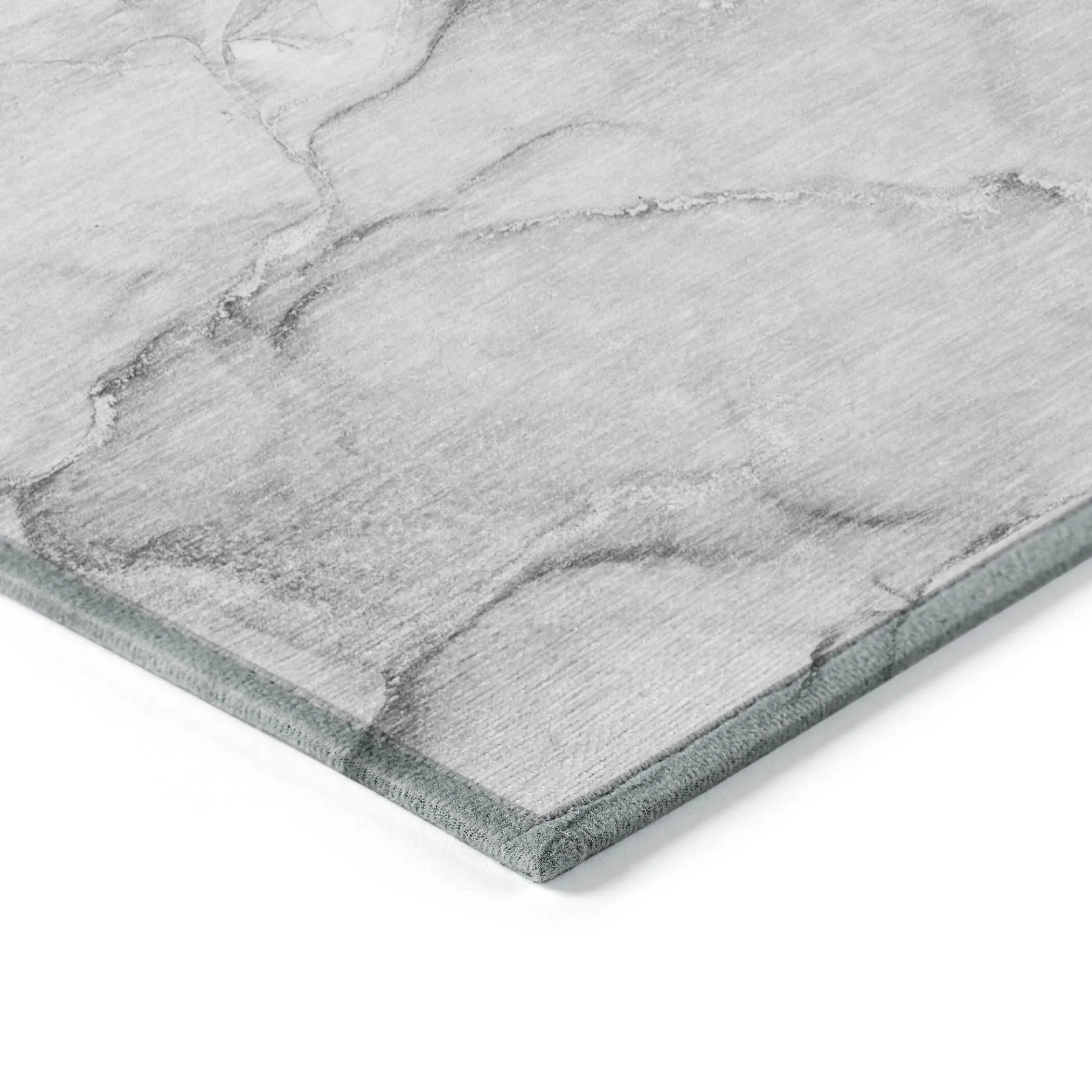 Machine Washable Indoor/ Outdoor Marble Chantille Rug