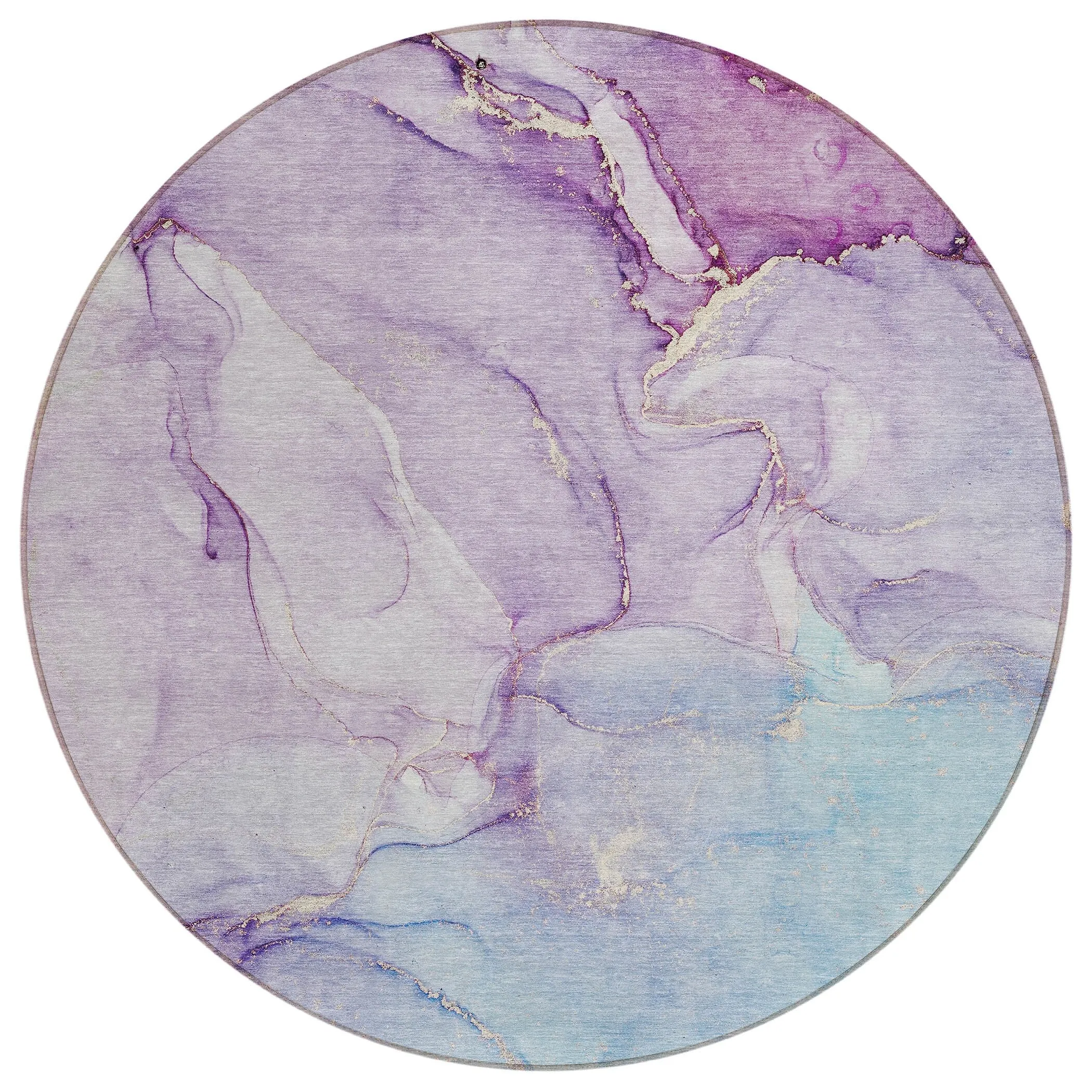 Machine Washable Indoor/ Outdoor Marble Chantille Rug
