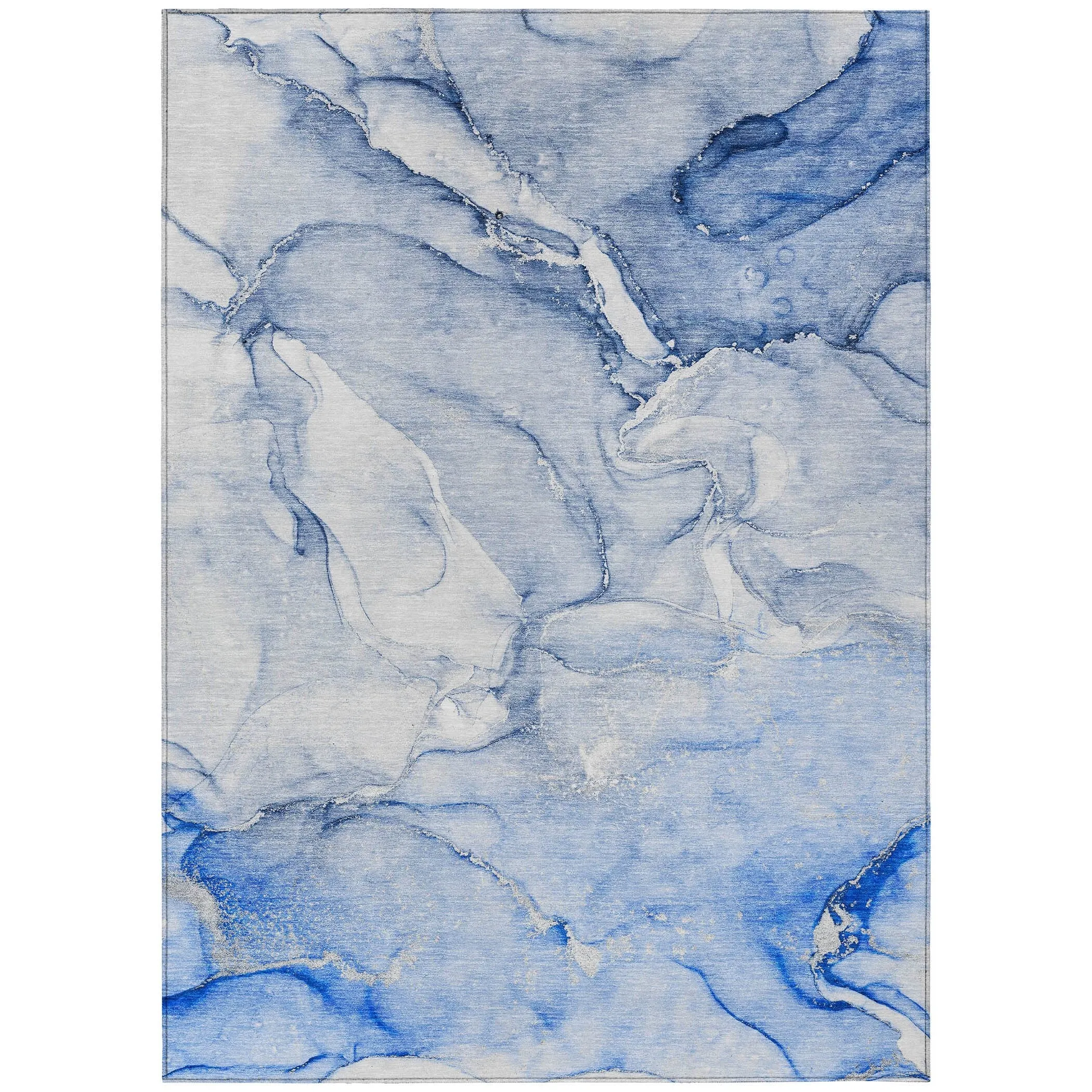 Machine Washable Indoor/ Outdoor Marble Chantille Rug
