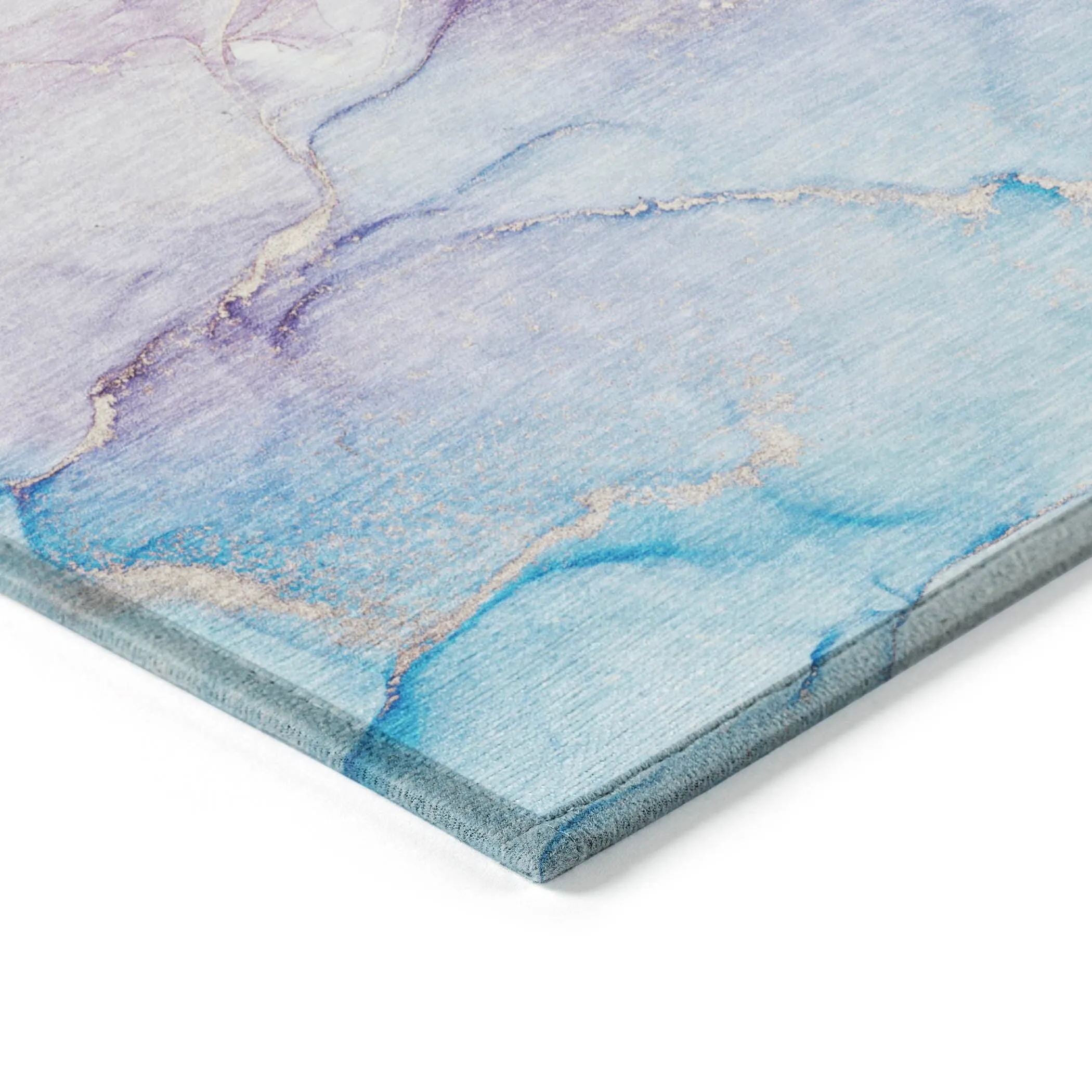 Machine Washable Indoor/ Outdoor Marble Chantille Rug