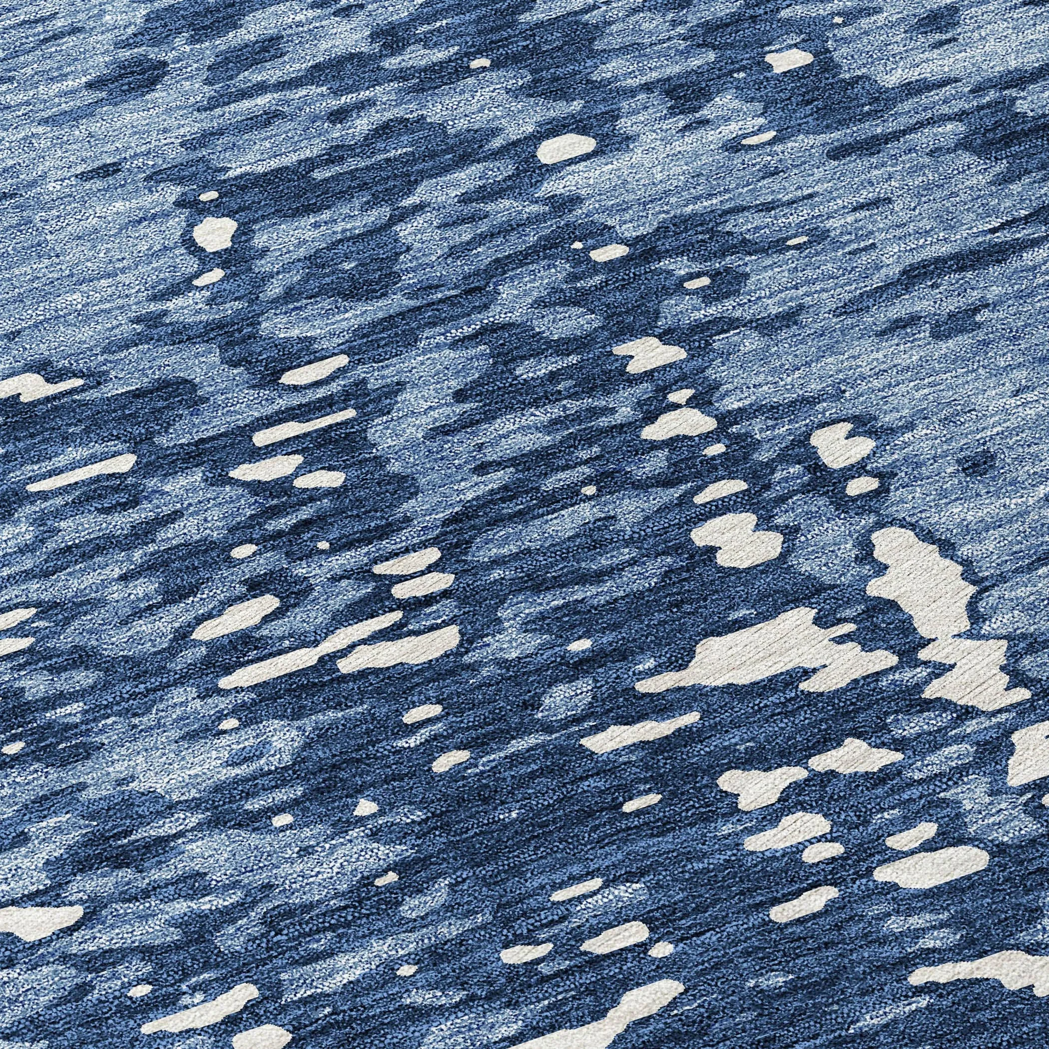 Machine Washable Indoor/ Outdoor Modern Abstract Chantille Rug