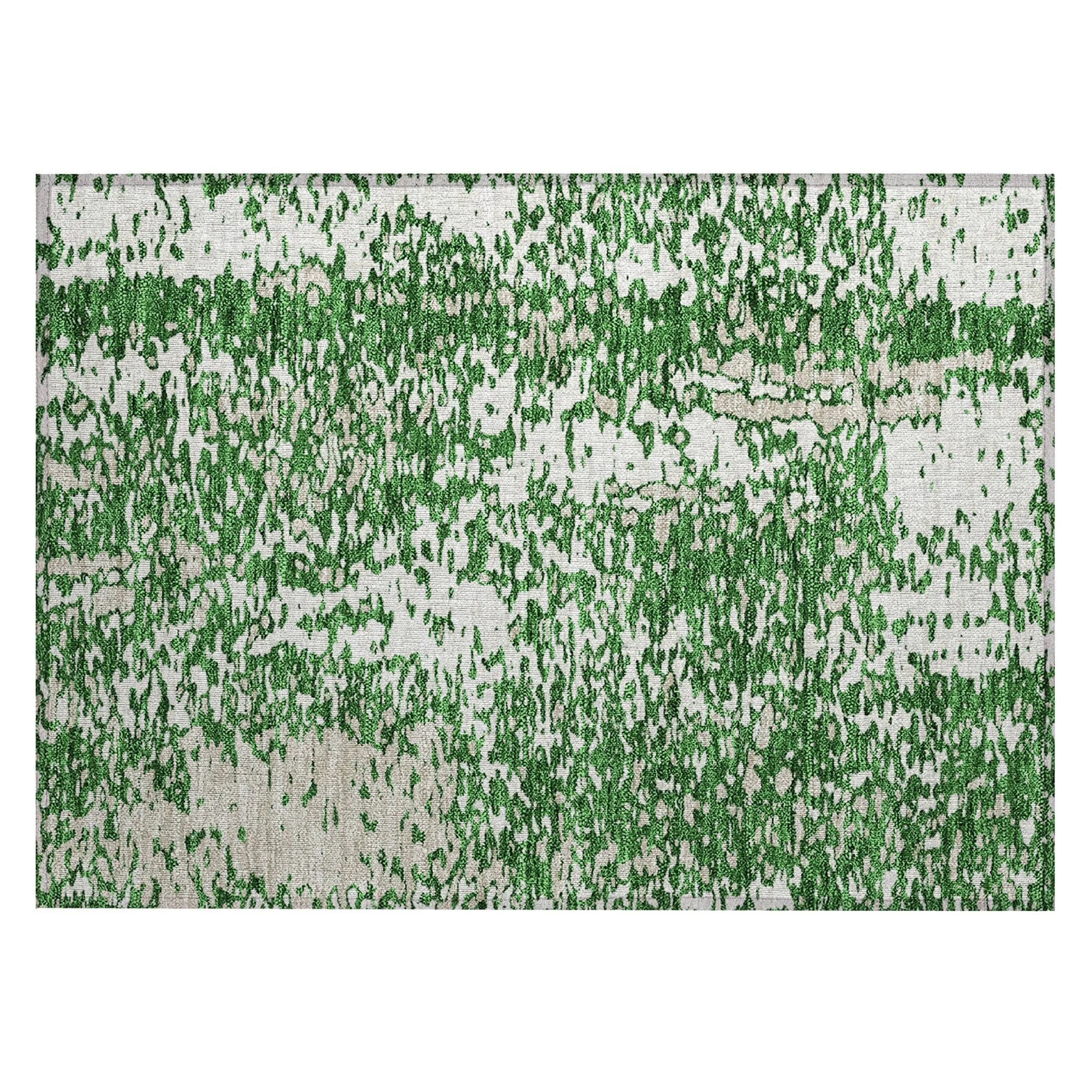 Machine Washable Indoor/ Outdoor Modern Abstract Chantille Rug