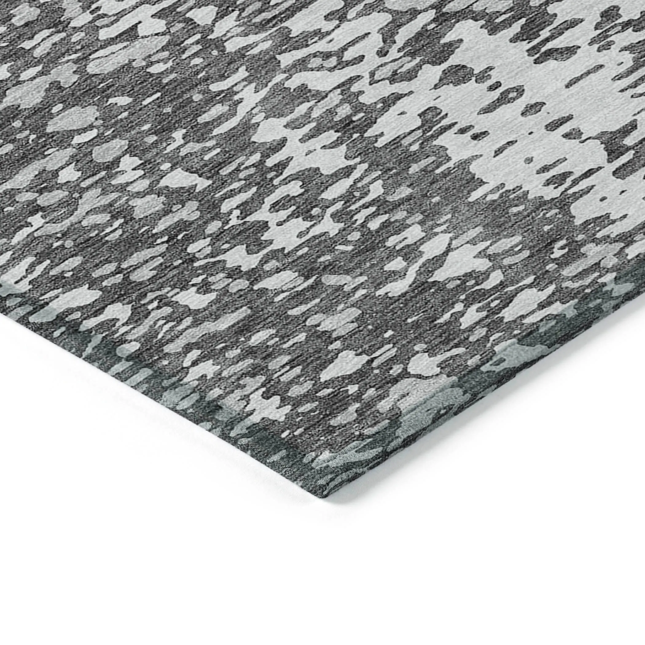 Machine Washable Indoor/ Outdoor Modern Abstract Chantille Rug