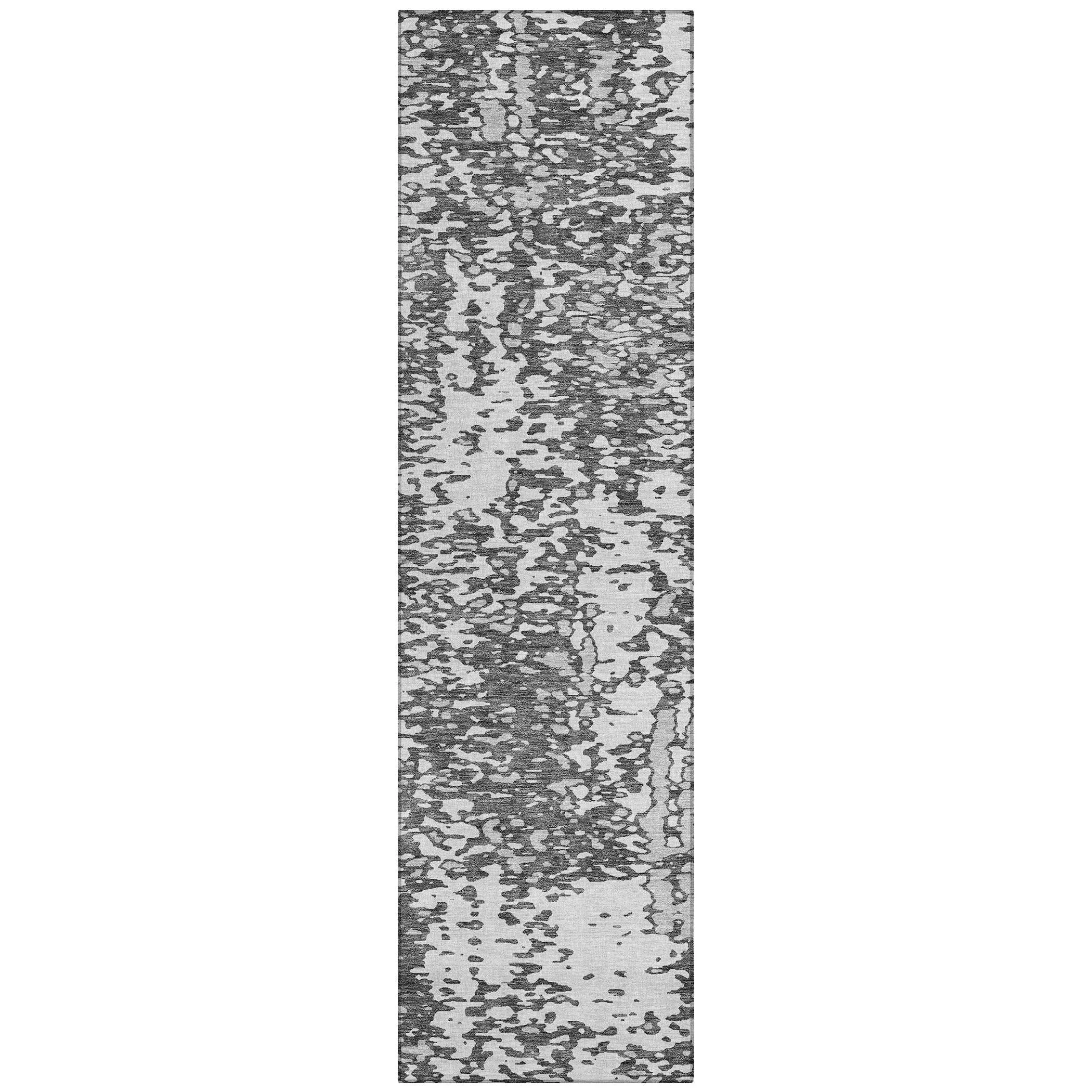 Machine Washable Indoor/ Outdoor Modern Abstract Chantille Rug