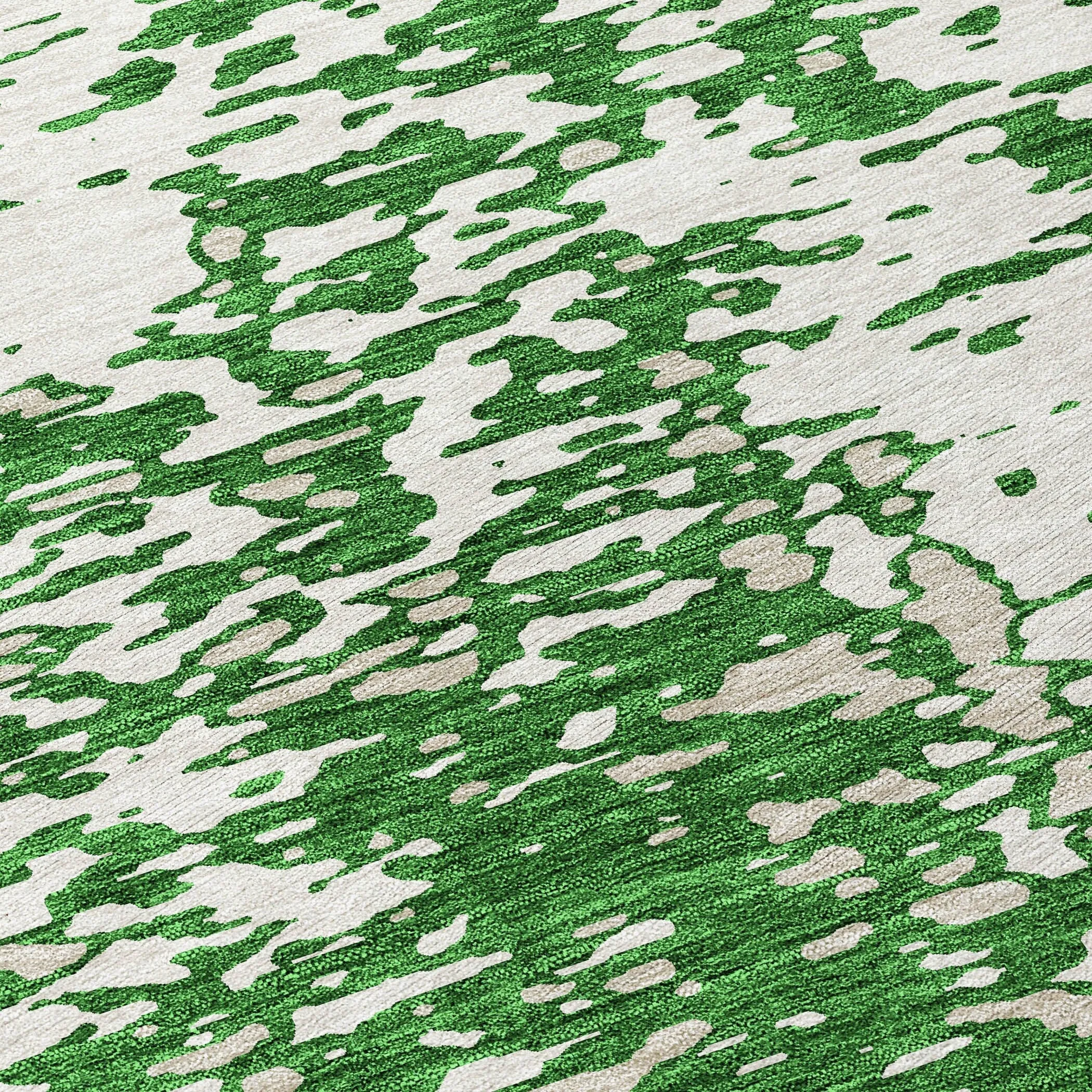 Machine Washable Indoor/ Outdoor Modern Abstract Chantille Rug