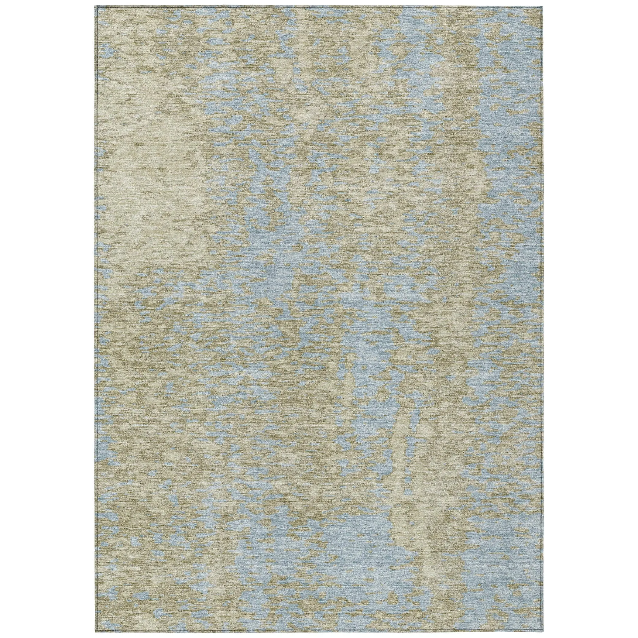 Machine Washable Indoor/ Outdoor Modern Abstract Chantille Rug