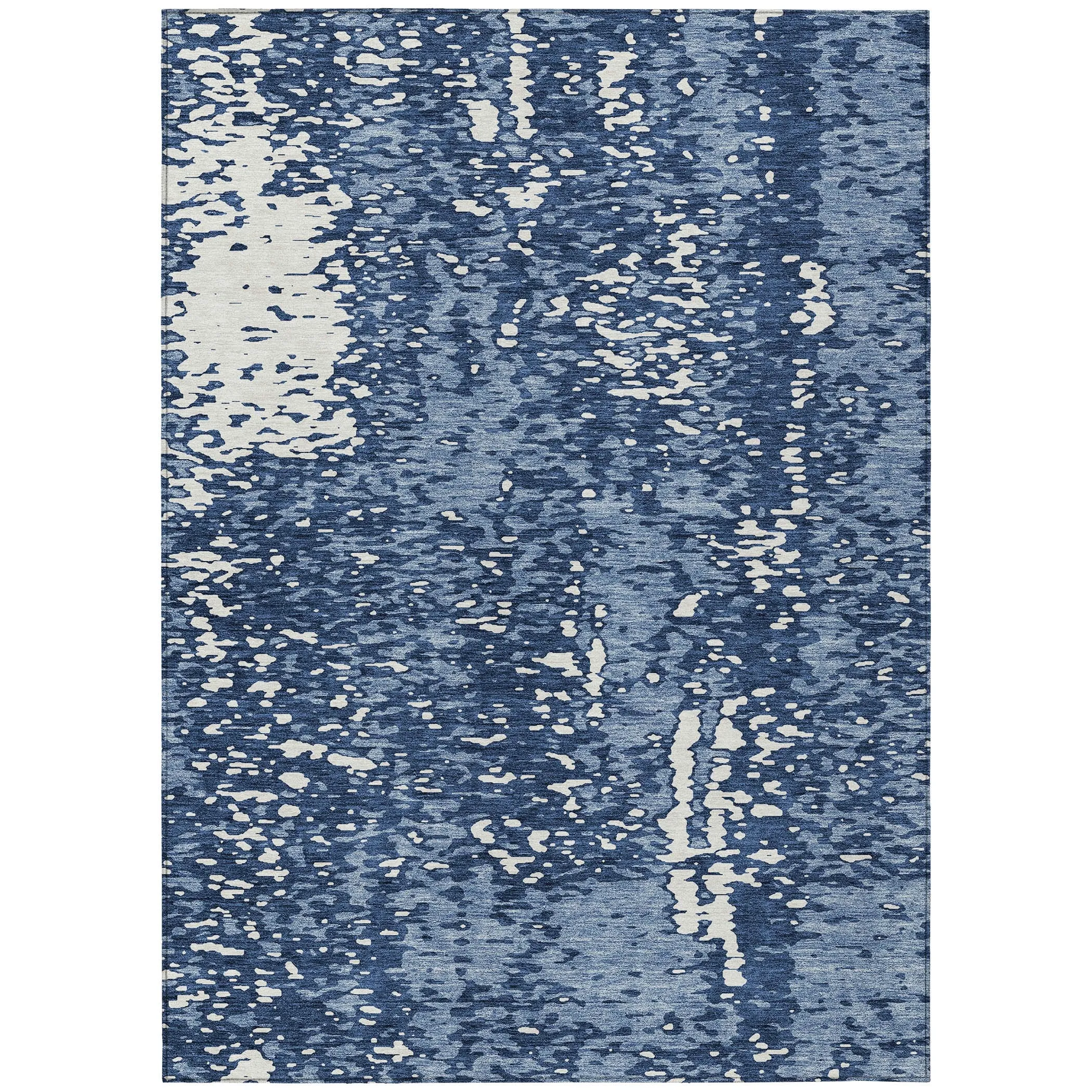 Machine Washable Indoor/ Outdoor Modern Abstract Chantille Rug