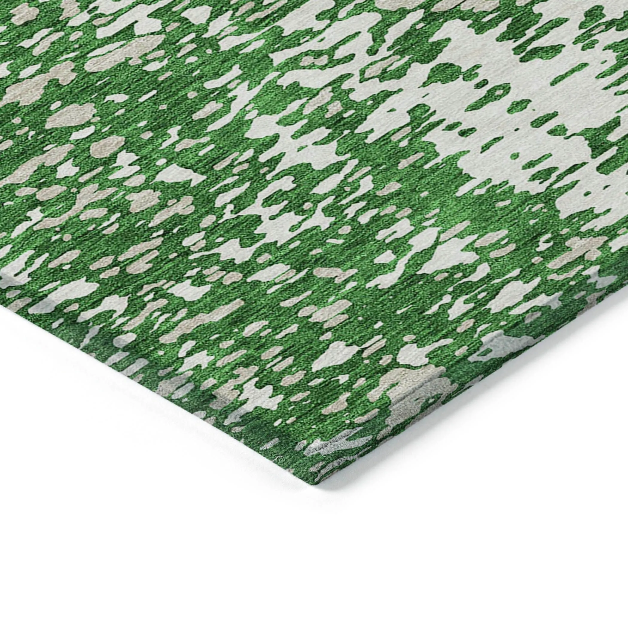 Machine Washable Indoor/ Outdoor Modern Abstract Chantille Rug