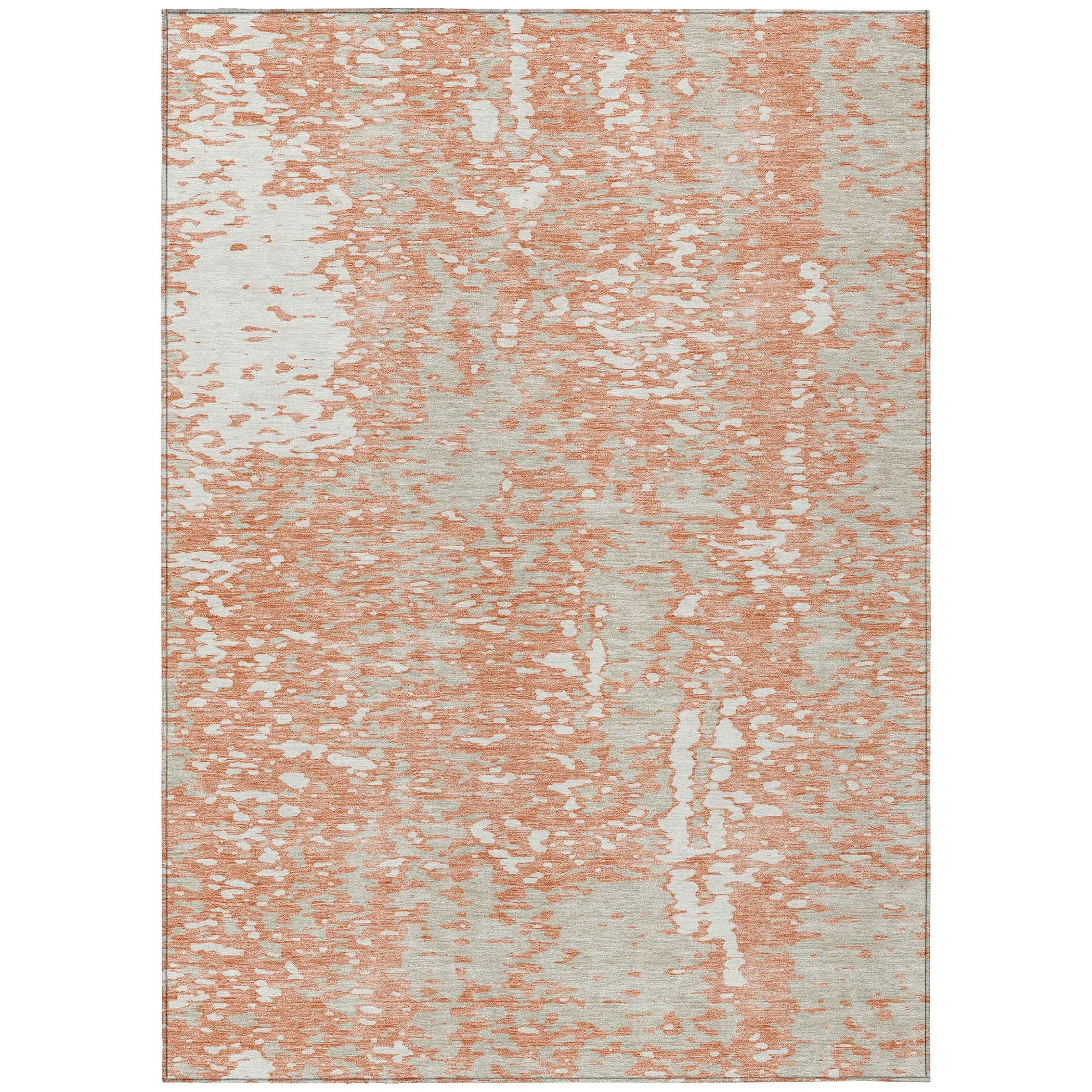 Machine Washable Indoor/ Outdoor Modern Abstract Chantille Rug