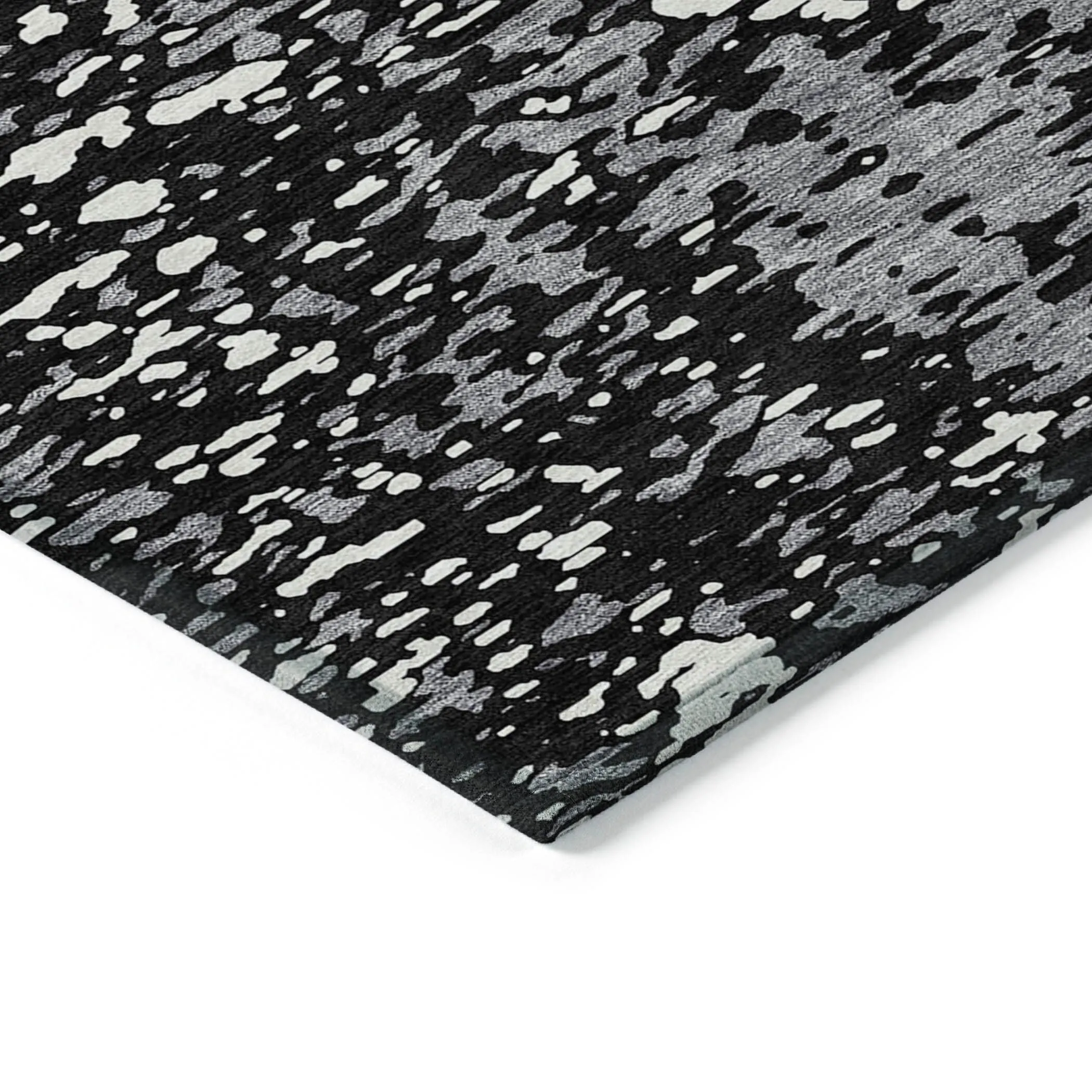 Machine Washable Indoor/ Outdoor Modern Abstract Chantille Rug