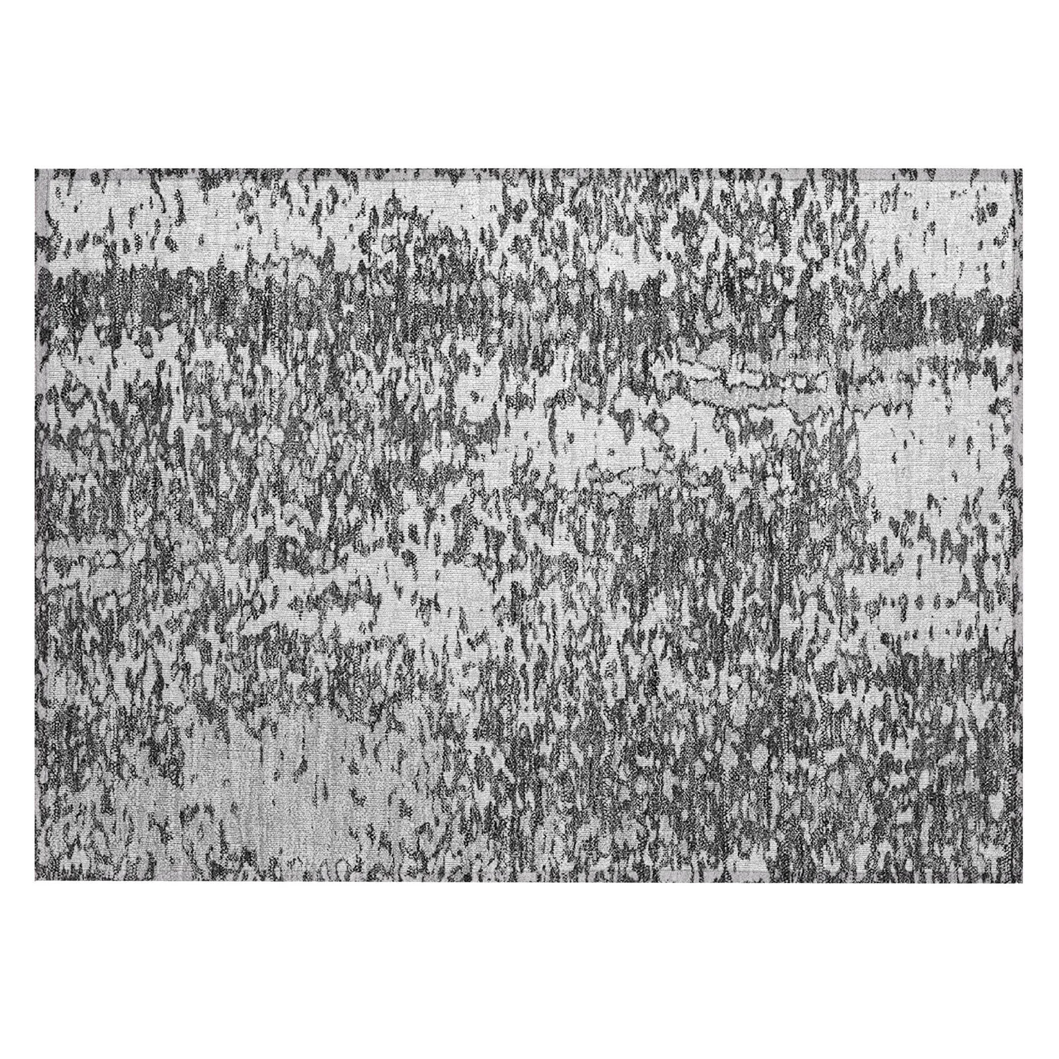 Machine Washable Indoor/ Outdoor Modern Abstract Chantille Rug