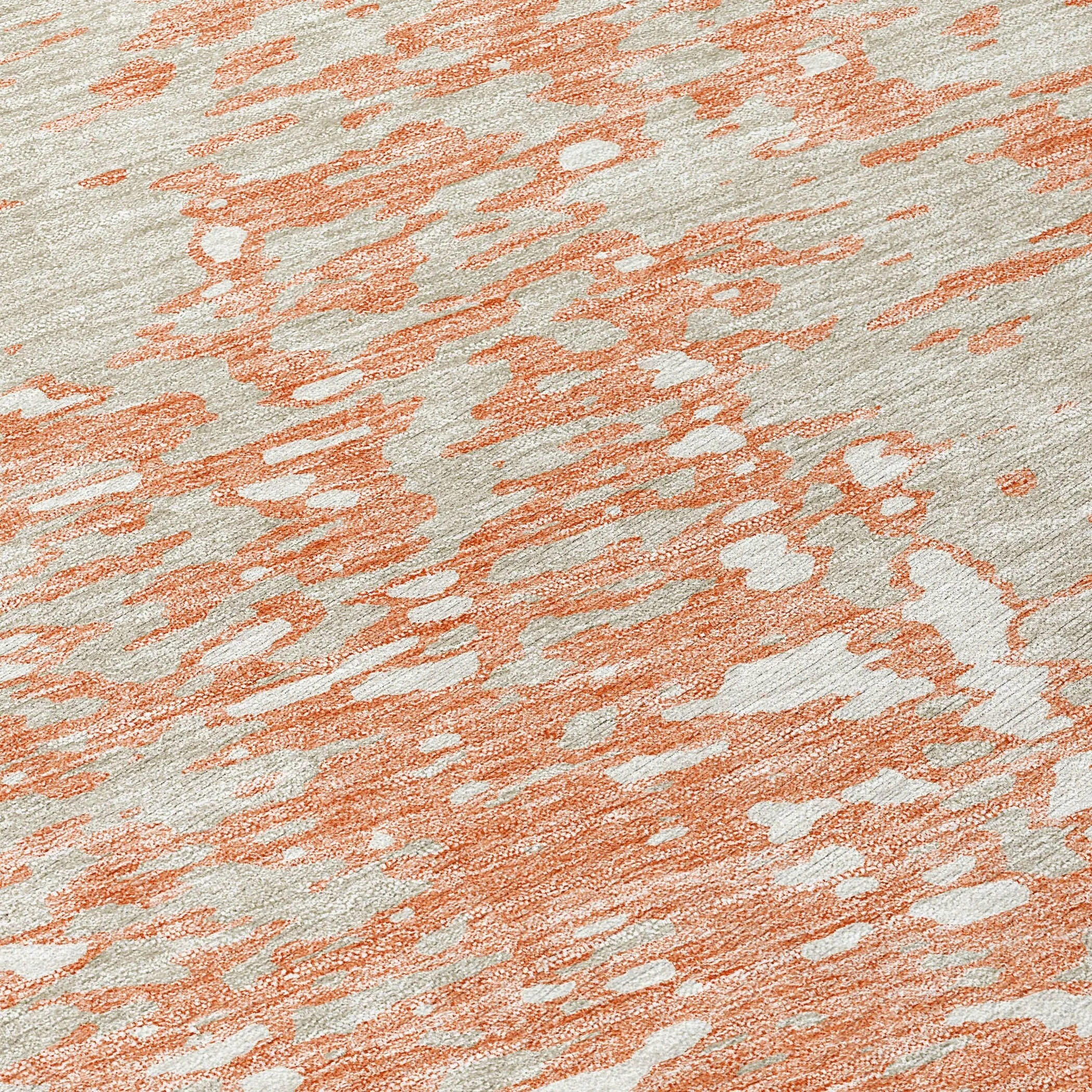 Machine Washable Indoor/ Outdoor Modern Abstract Chantille Rug