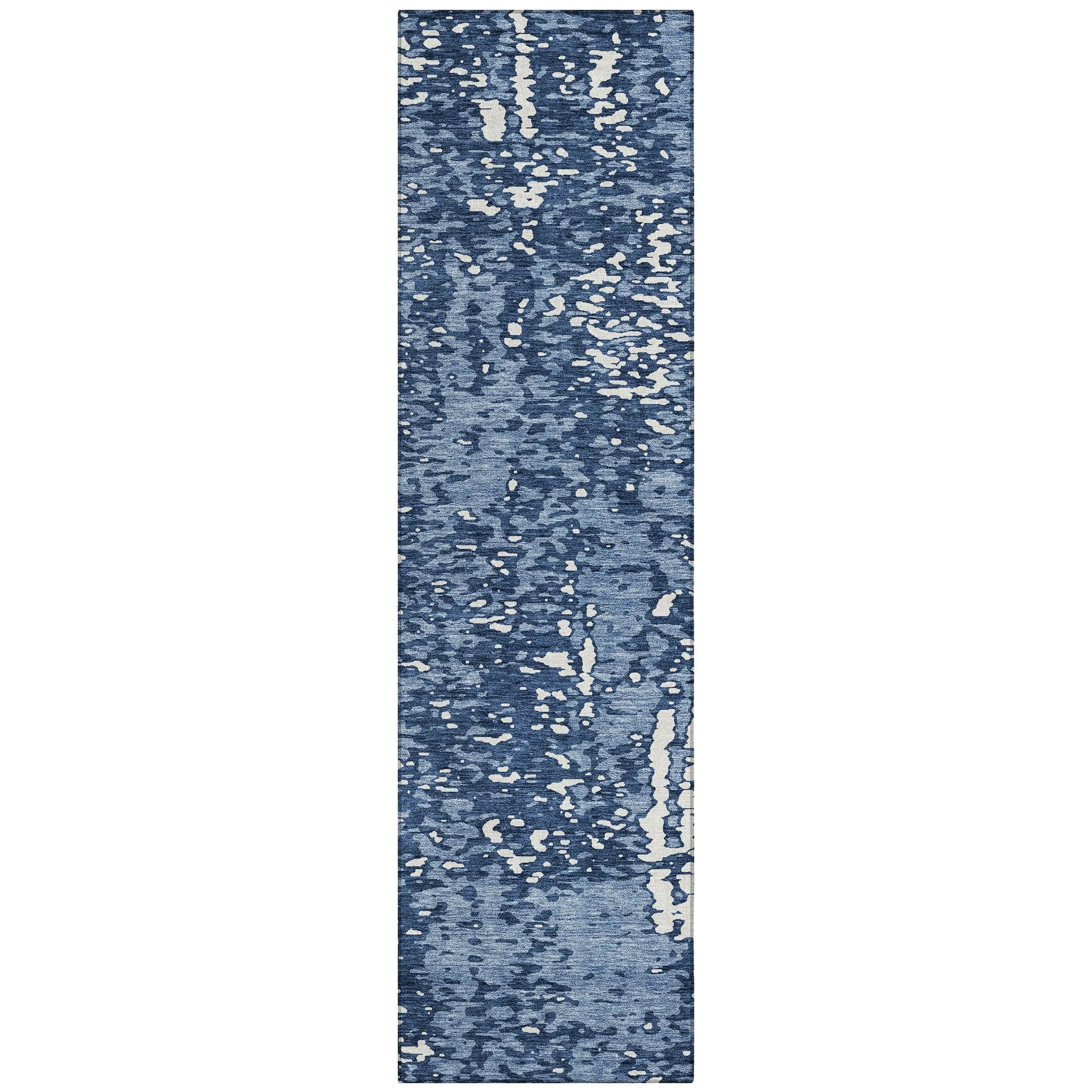 Machine Washable Indoor/ Outdoor Modern Abstract Chantille Rug