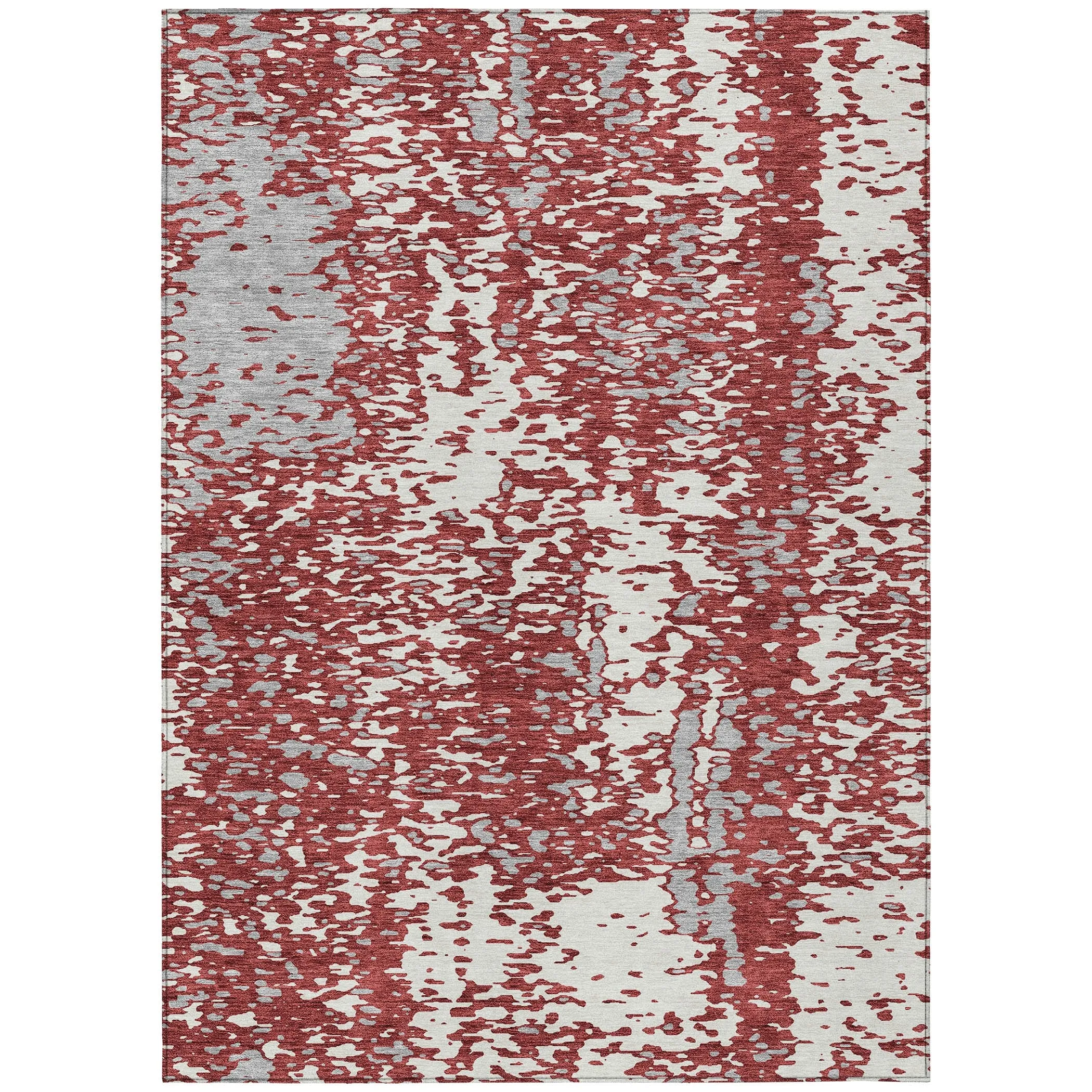 Machine Washable Indoor/ Outdoor Modern Abstract Chantille Rug