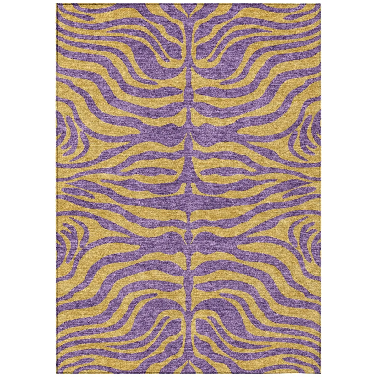 Machine Washable Indoor/ Outdoor Modern Animal Print Chantille Rug