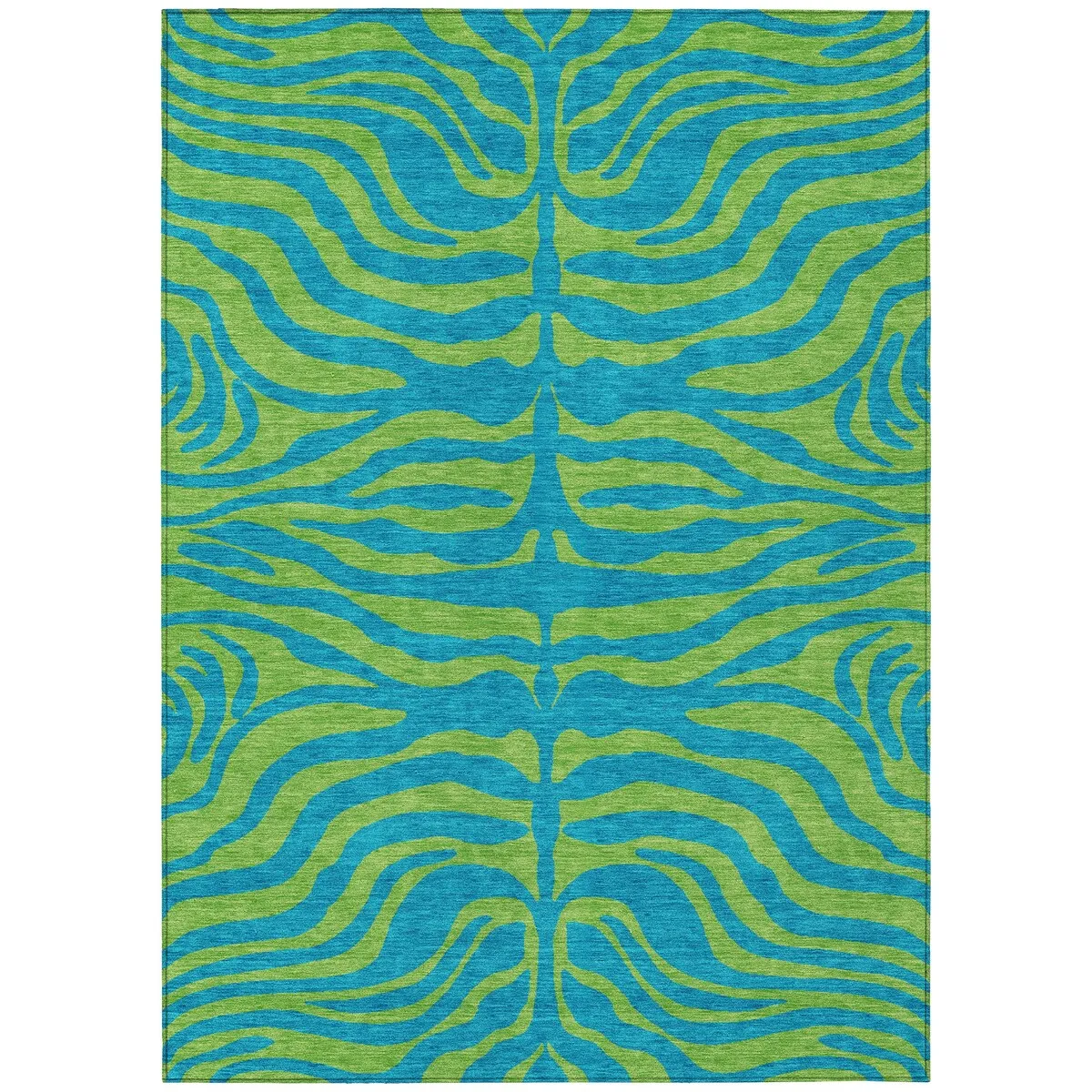 Machine Washable Indoor/ Outdoor Modern Animal Print Chantille Rug