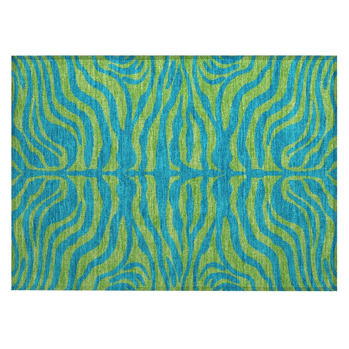 Machine Washable Indoor/ Outdoor Modern Animal Print Chantille Rug