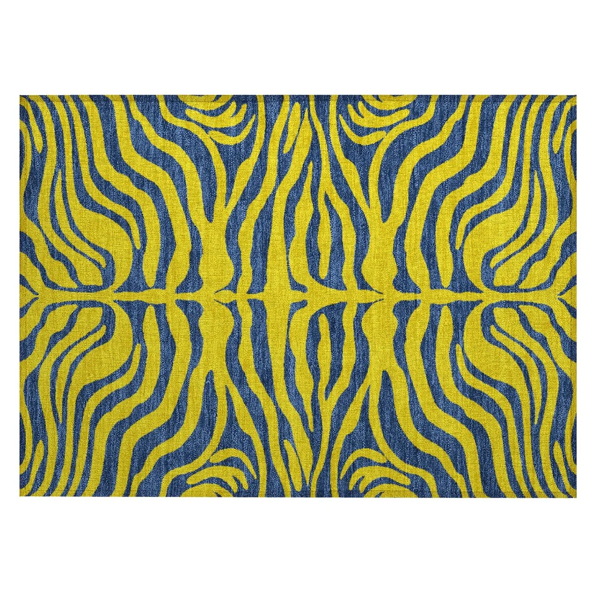Machine Washable Indoor/ Outdoor Modern Animal Print Chantille Rug