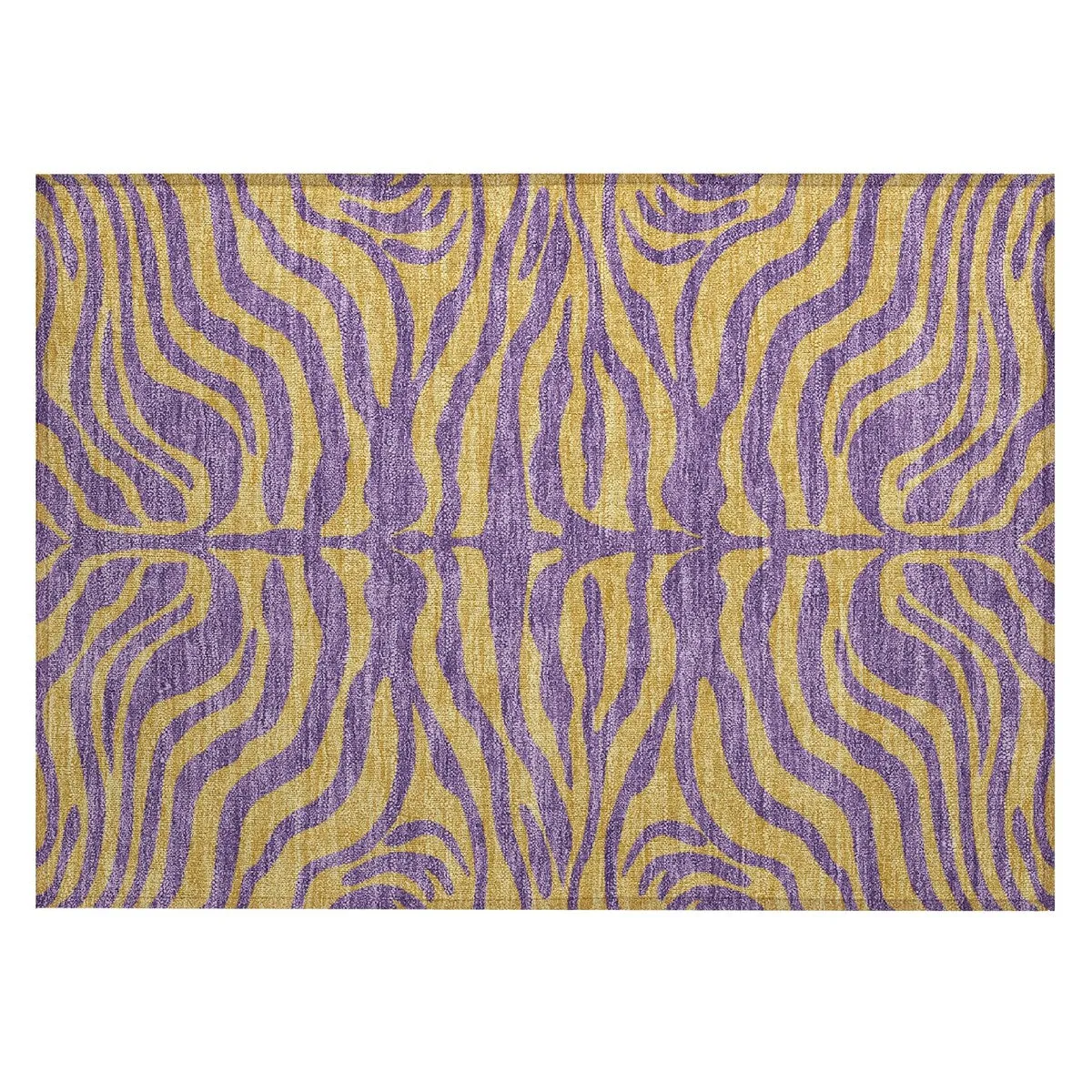Machine Washable Indoor/ Outdoor Modern Animal Print Chantille Rug