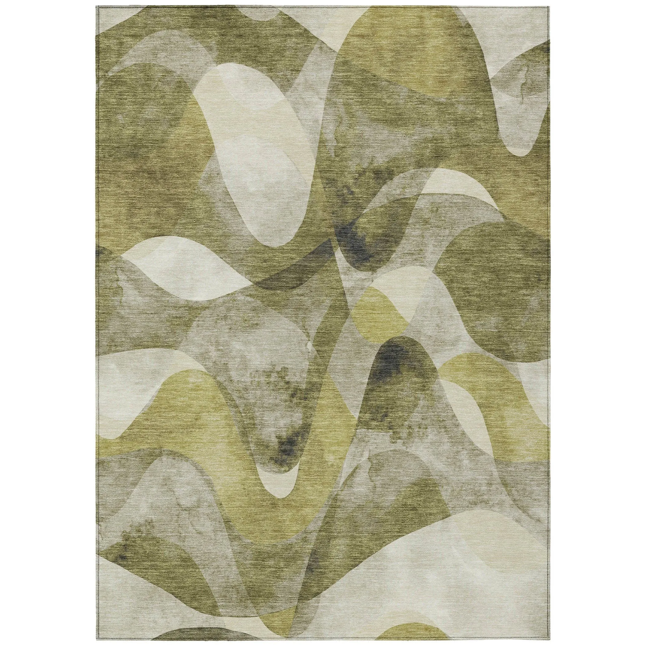 Machine Washable Indoor/ Outdoor Modern Chantille Rug