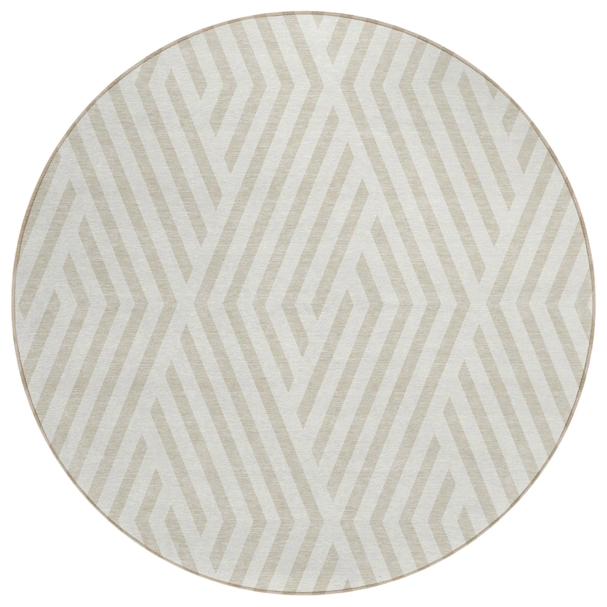Machine Washable Indoor/ Outdoor Modern Diamonds Chantille Rug