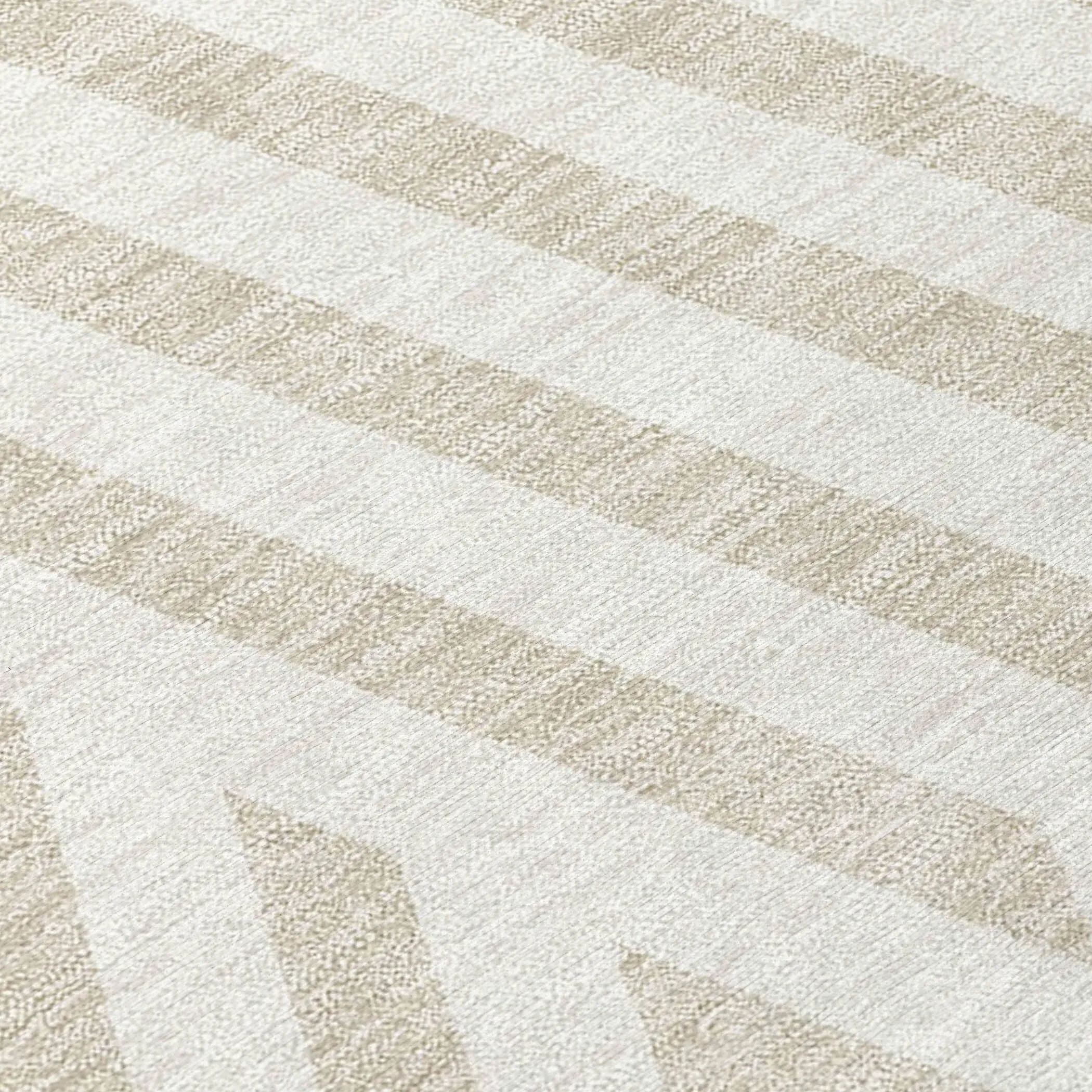 Machine Washable Indoor/ Outdoor Modern Diamonds Chantille Rug