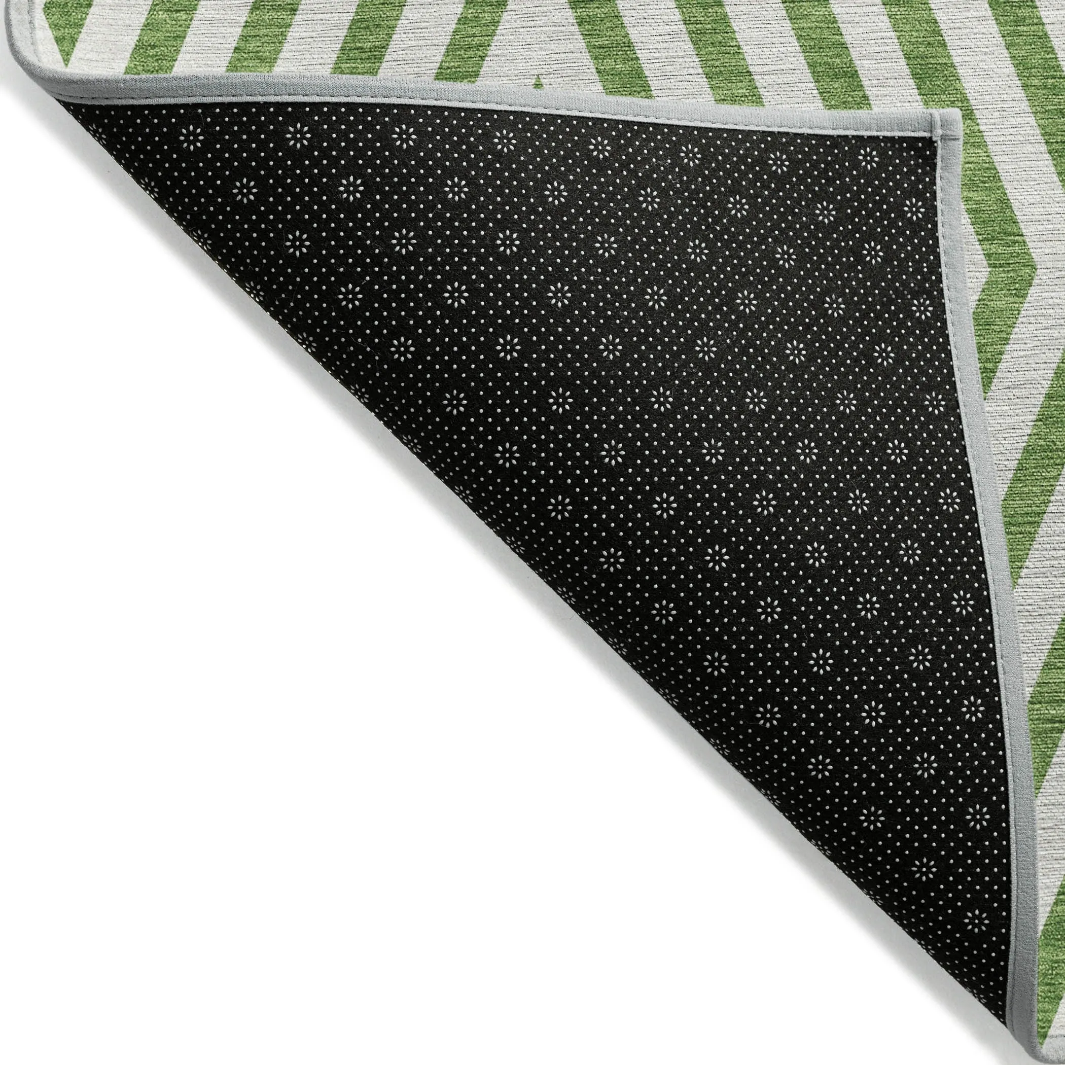Machine Washable Indoor/ Outdoor Modern Diamonds Chantille Rug