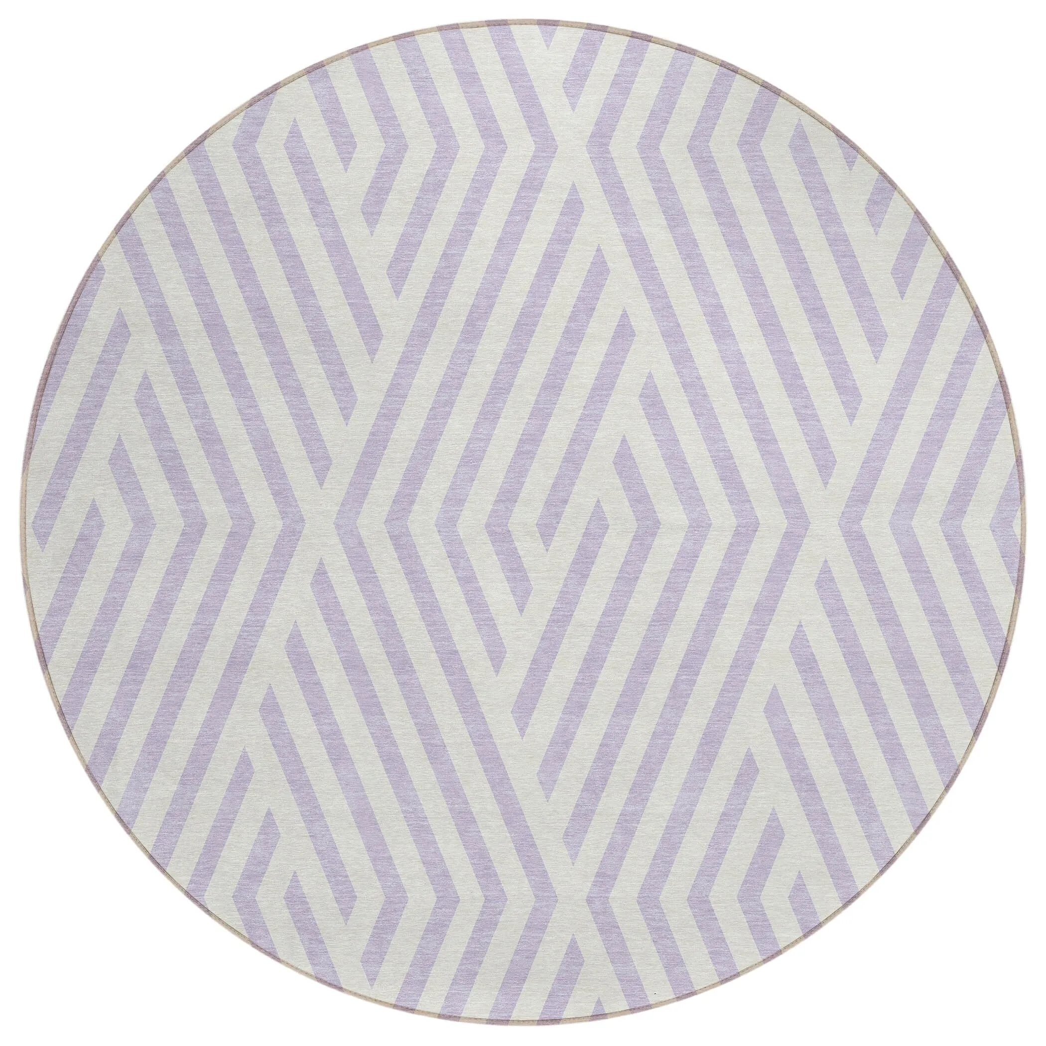 Machine Washable Indoor/ Outdoor Modern Diamonds Chantille Rug