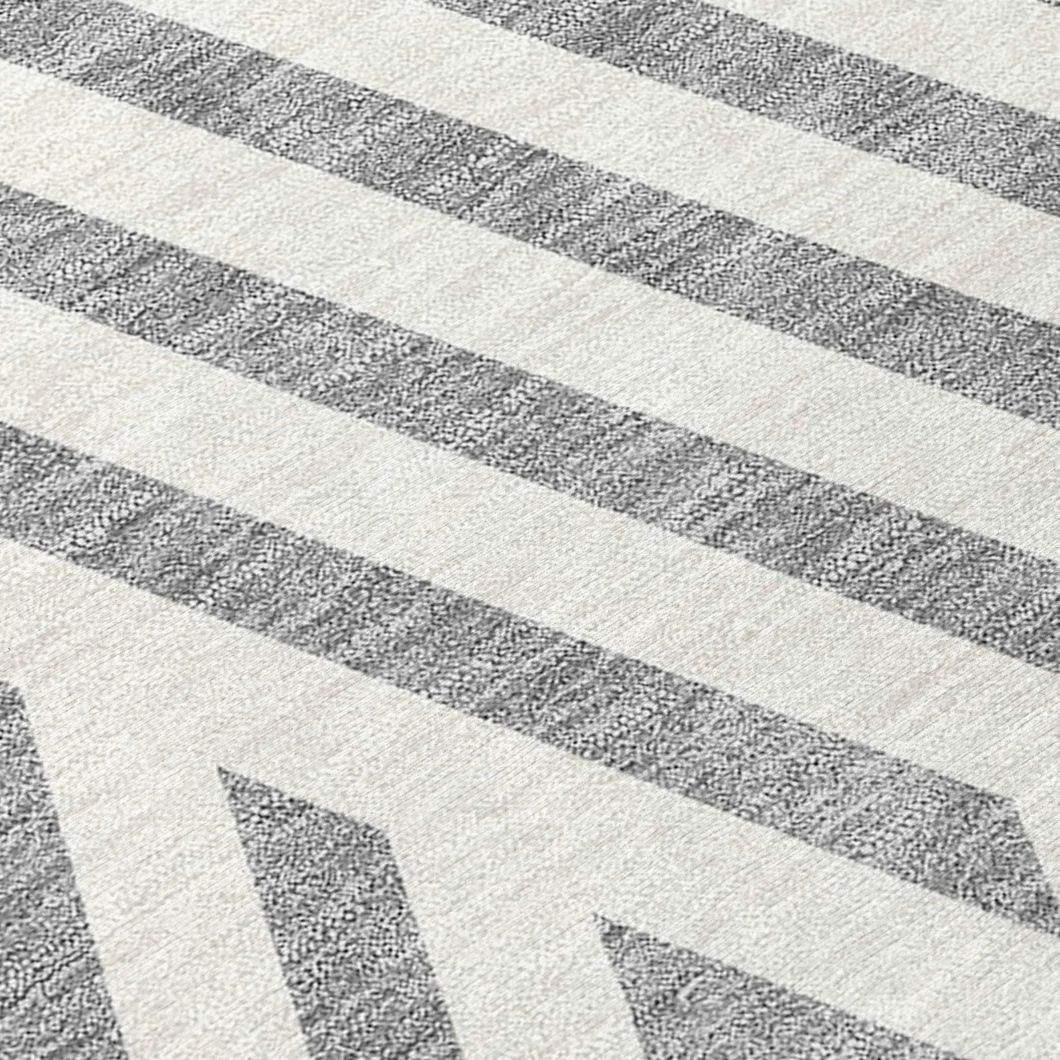 Machine Washable Indoor/ Outdoor Modern Diamonds Chantille Rug