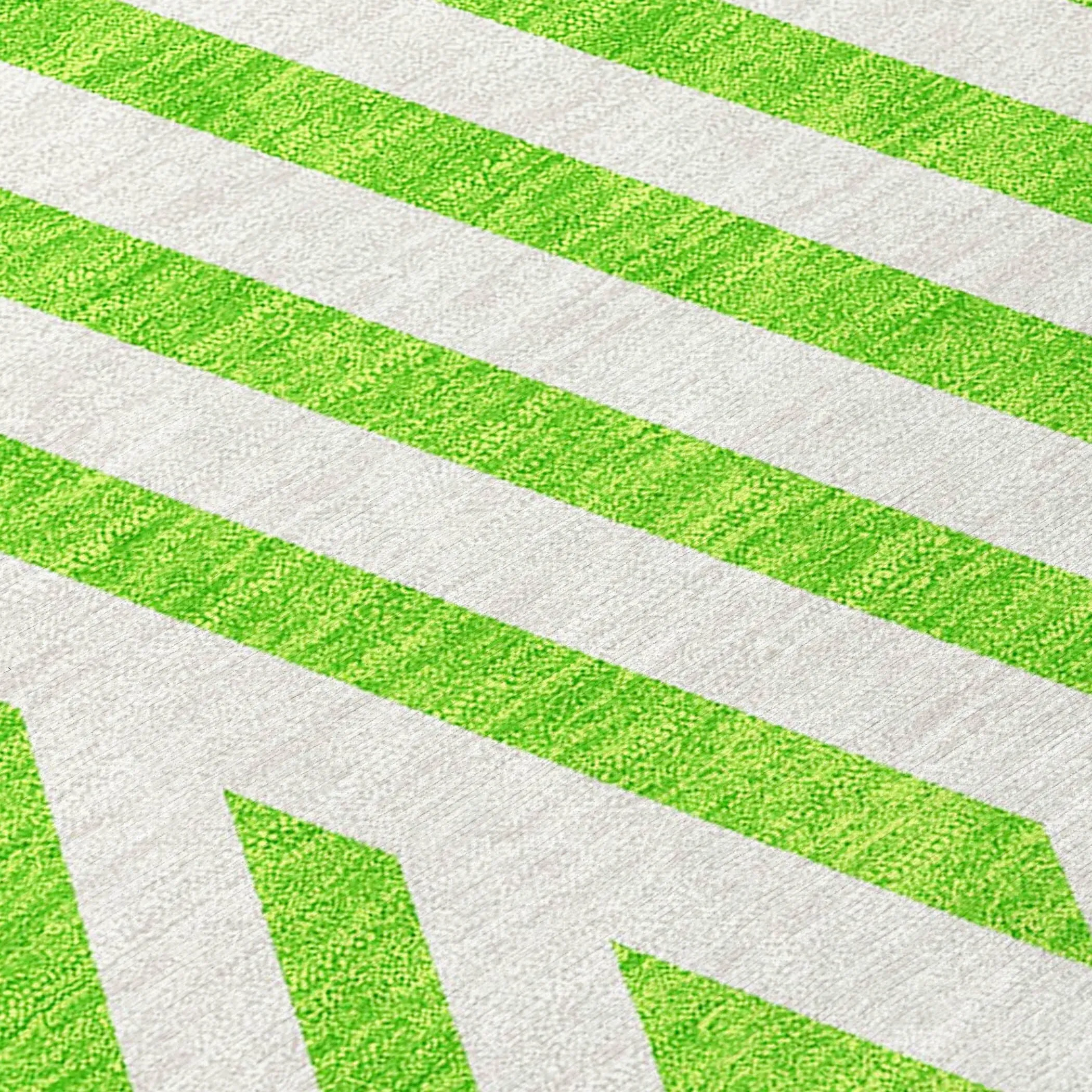 Machine Washable Indoor/ Outdoor Modern Diamonds Chantille Rug