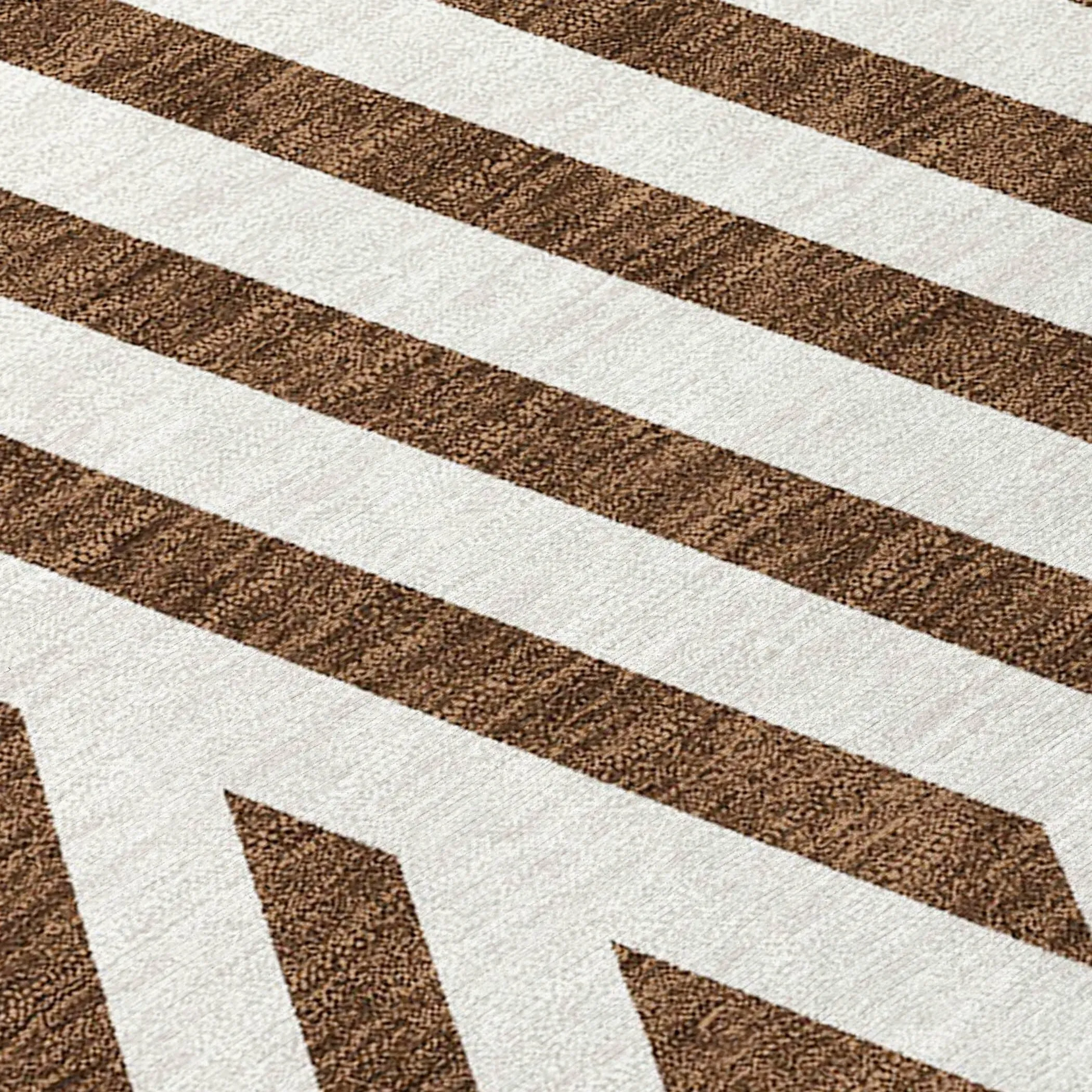 Machine Washable Indoor/ Outdoor Modern Diamonds Chantille Rug