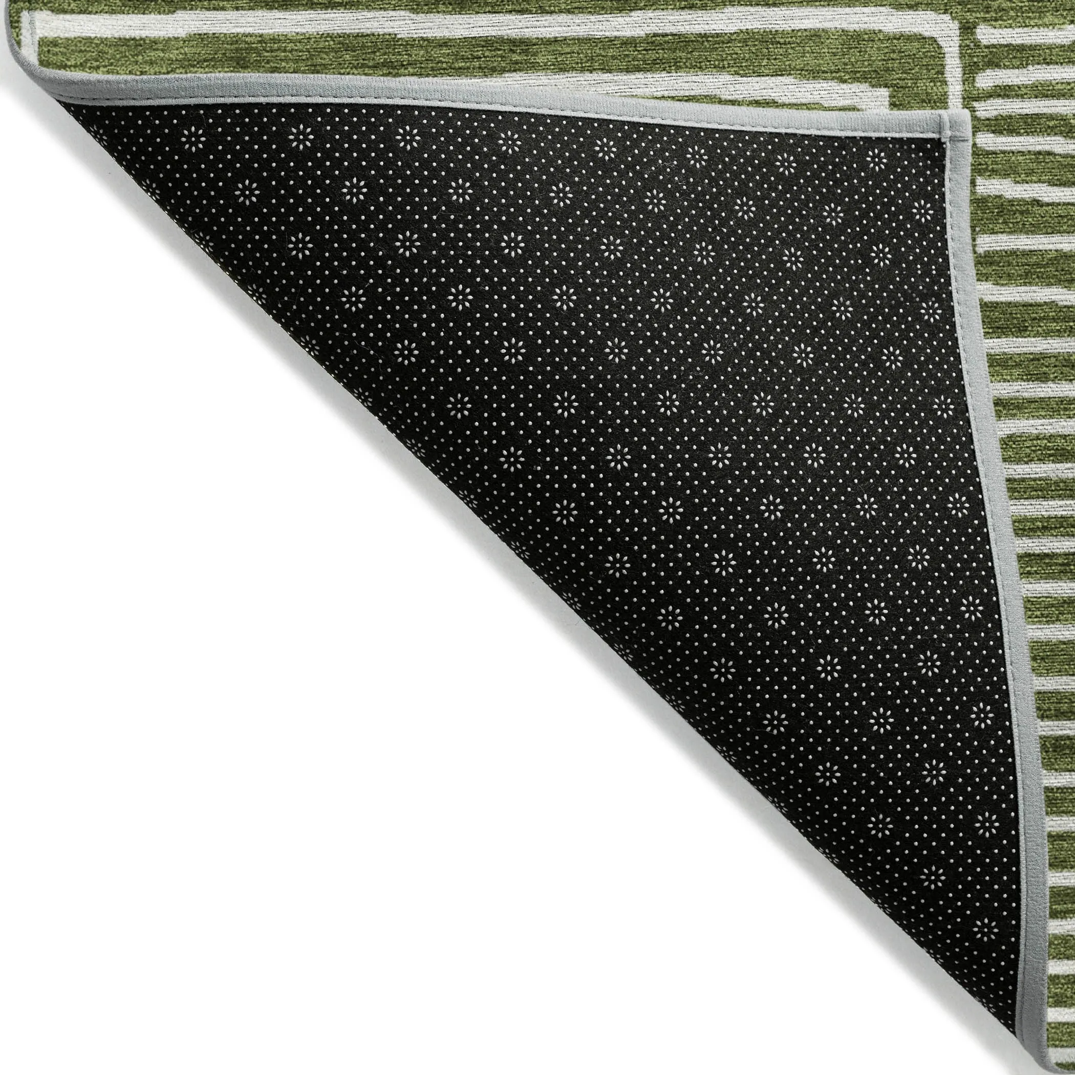 Machine Washable Indoor/ Outdoor Modern Mosaic Chantille Rug