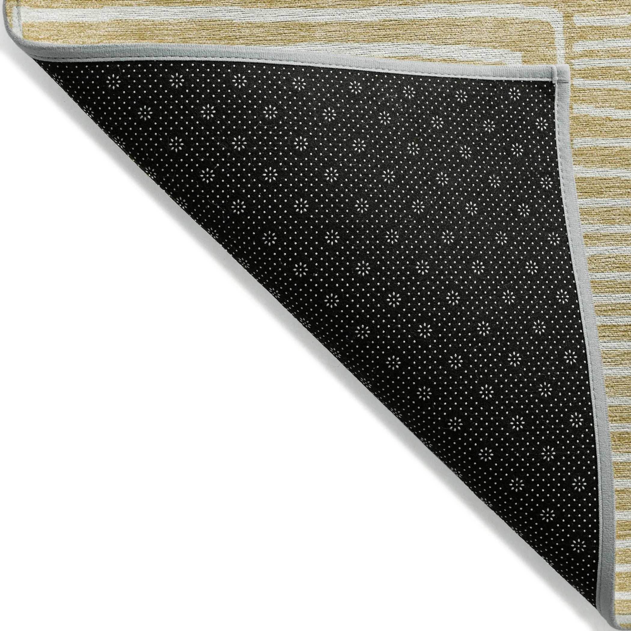Machine Washable Indoor/ Outdoor Modern Mosaic Chantille Rug