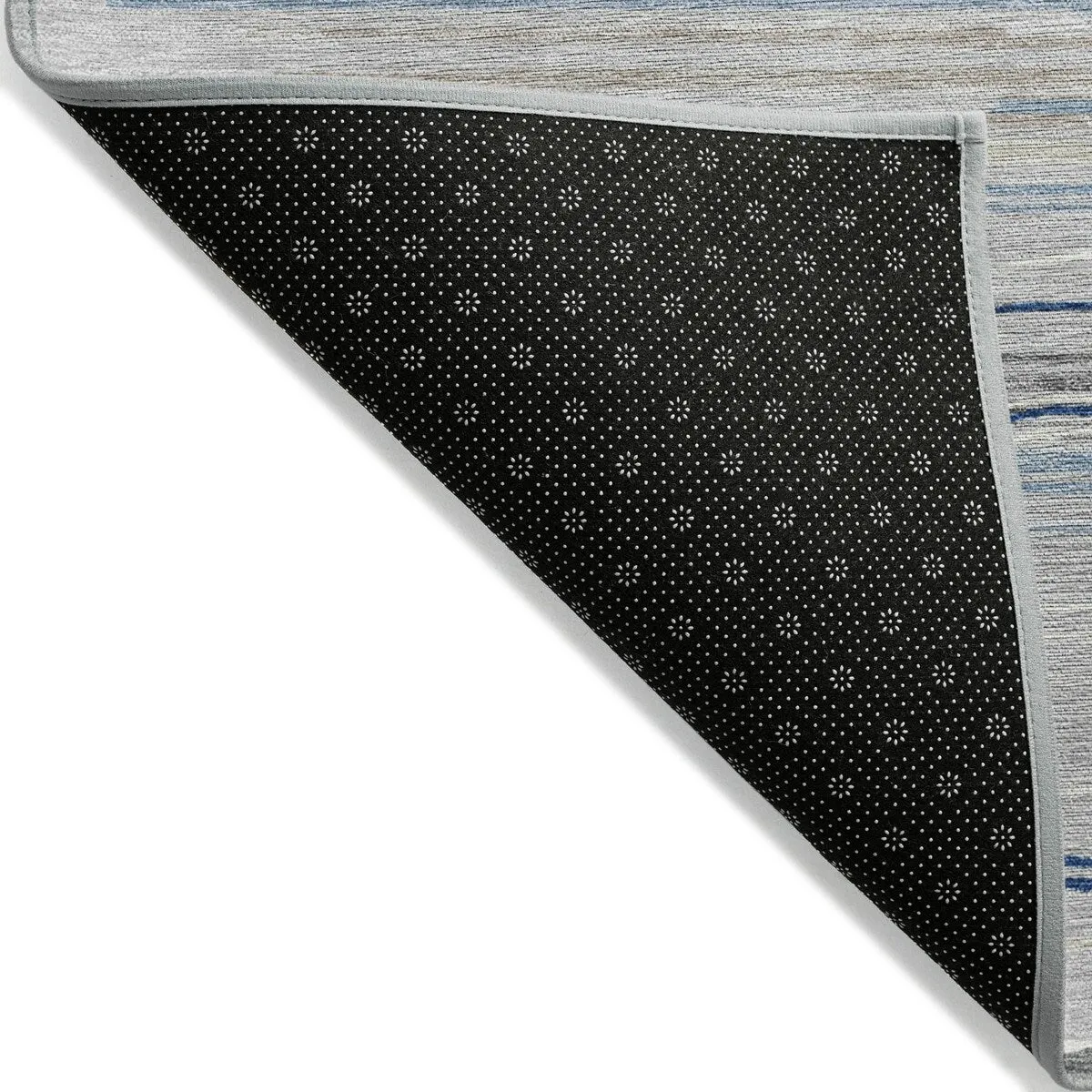 Machine Washable Indoor/ Outdoor Modern Stripe Chantille Rug