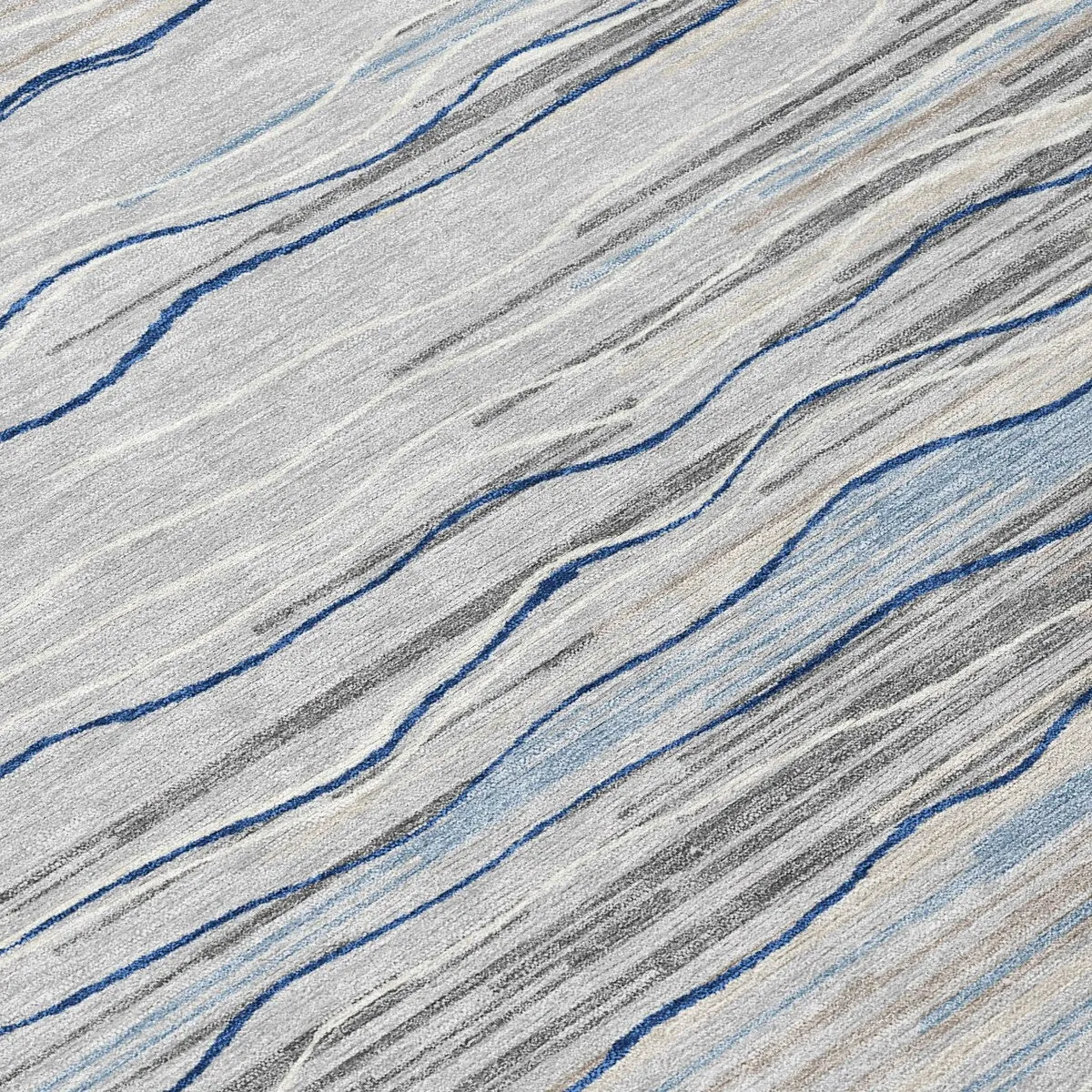 Machine Washable Indoor/ Outdoor Modern Stripe Chantille Rug