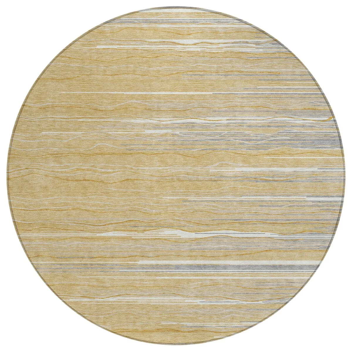 Machine Washable Indoor/ Outdoor Modern Stripe Chantille Rug