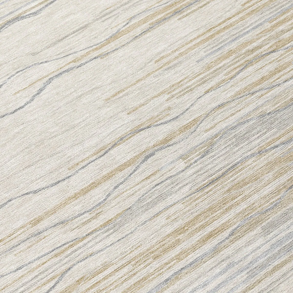 Machine Washable Indoor/ Outdoor Modern Stripe Chantille Rug