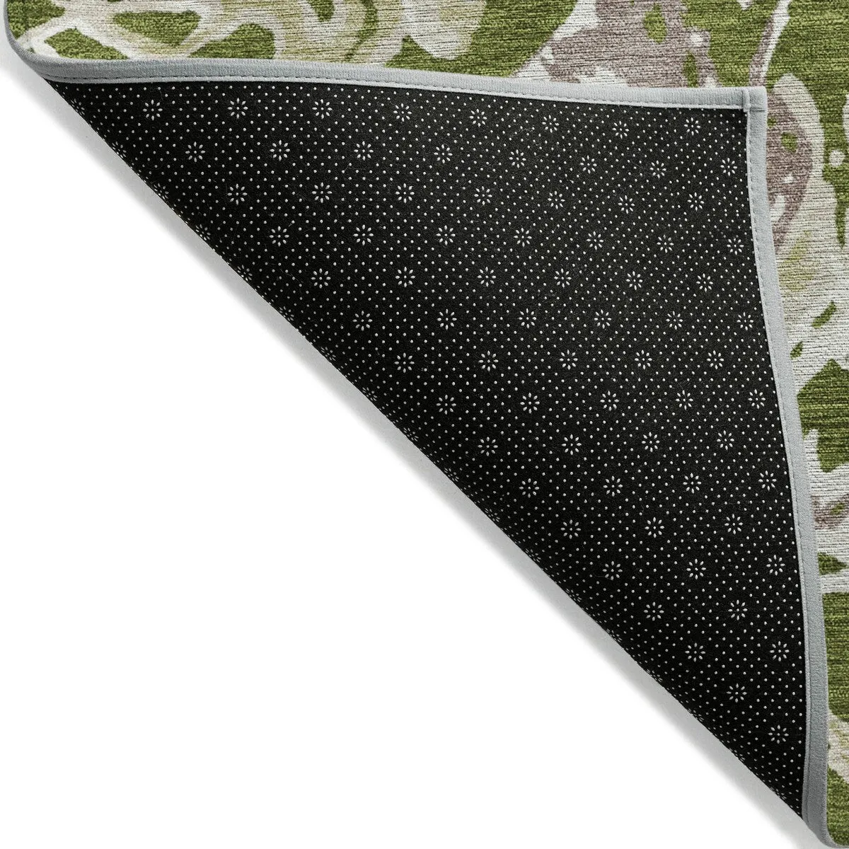 Machine Washable Indoor/ Outdoor Modern Wave Chantille Rug