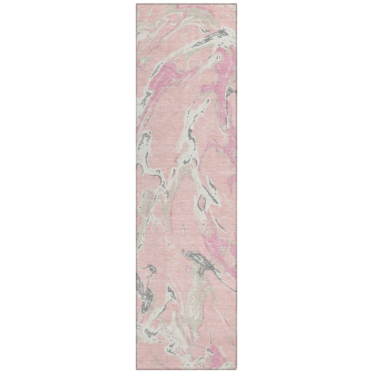 Machine Washable Indoor/ Outdoor Modern Wave Chantille Rug