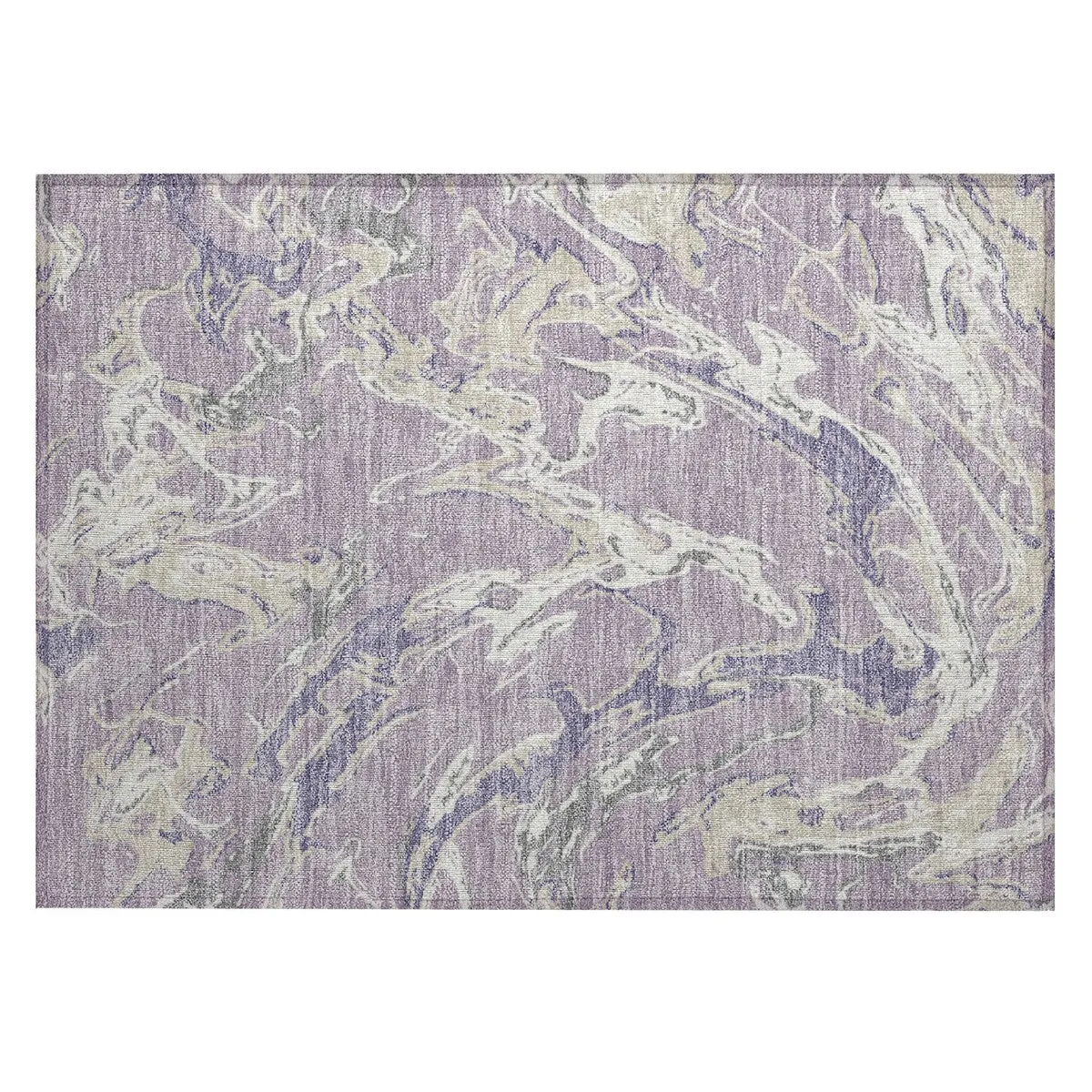 Machine Washable Indoor/ Outdoor Modern Wave Chantille Rug