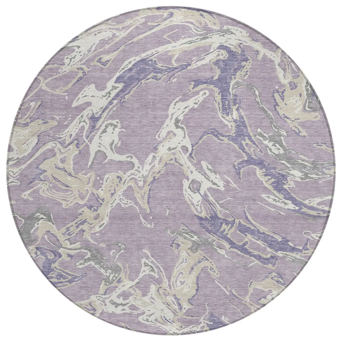 Machine Washable Indoor/ Outdoor Modern Wave Chantille Rug