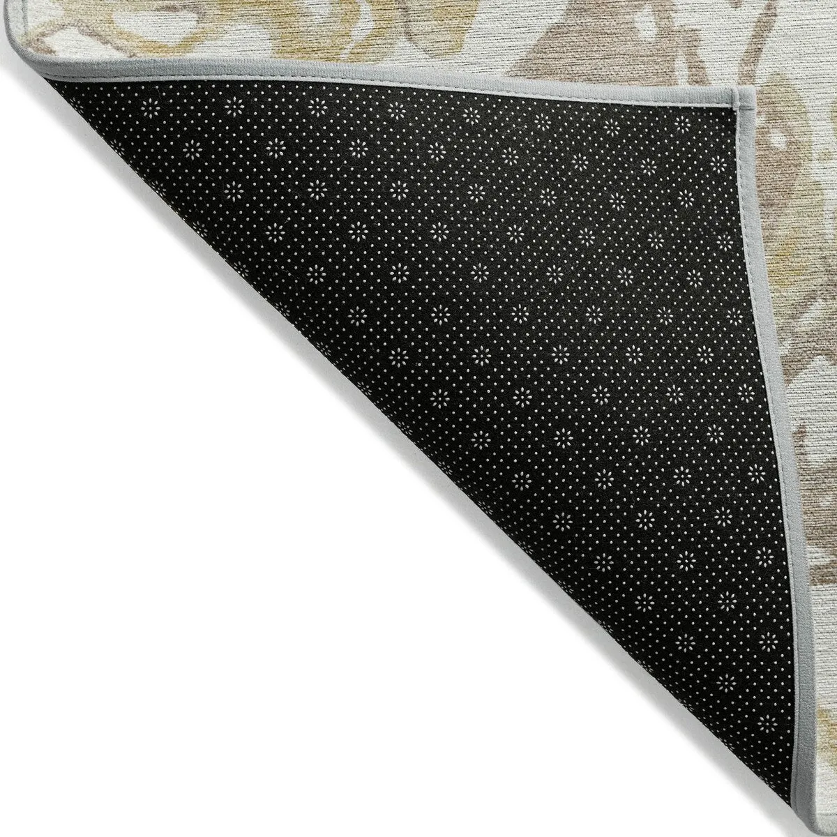Machine Washable Indoor/ Outdoor Modern Wave Chantille Rug