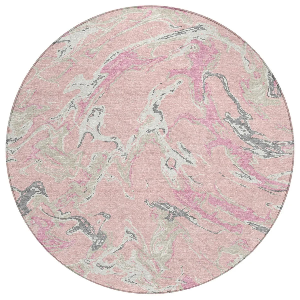 Machine Washable Indoor/ Outdoor Modern Wave Chantille Rug