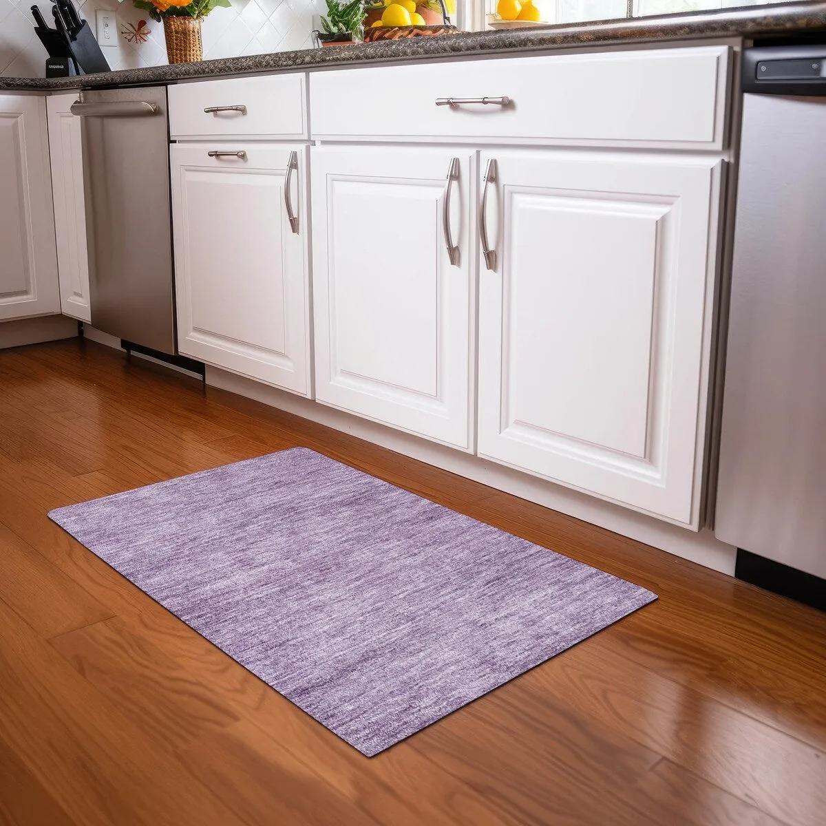 Machine Washable Indoor/ Outdoor Ombre Solid Chantille Rug