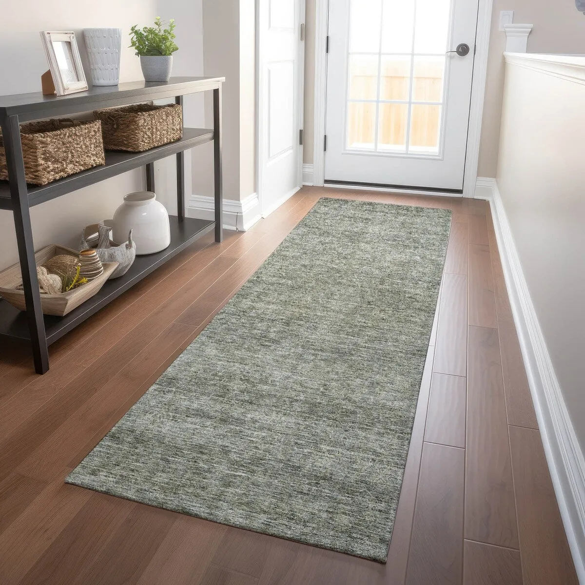 Machine Washable Indoor/ Outdoor Ombre Solid Chantille Rug